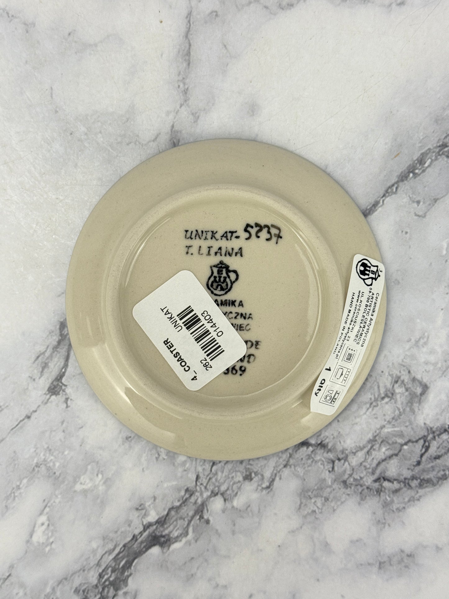 4” Unikat Coaster - Shape 262 - Pattern U5237