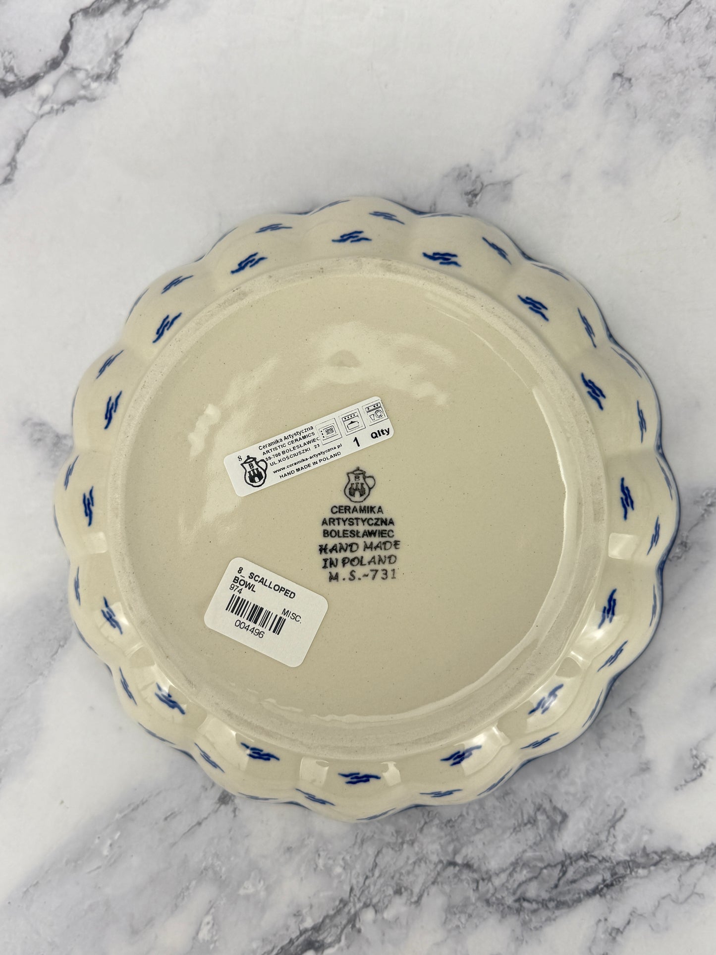 Scalloped Bowl - Shape 974 - Pattern 2932