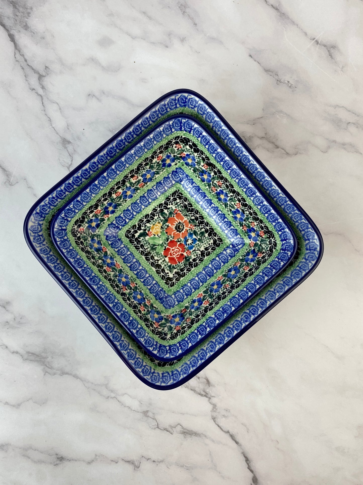 SALE Medium Square Unikat Bowl - Shape 883 - Pattern U4011