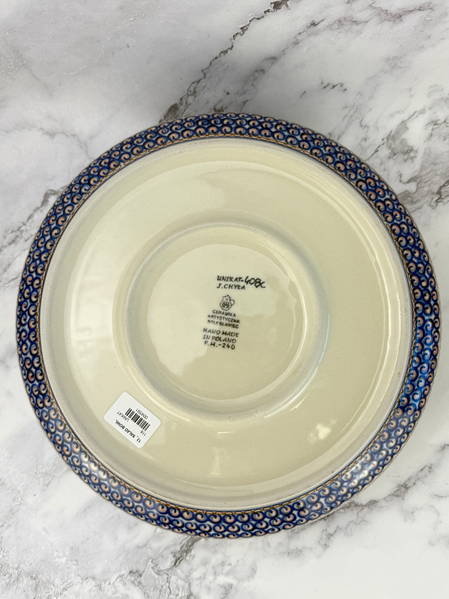 Large Unikat Serving Bowl - Shape 116 - Pattern U408C
