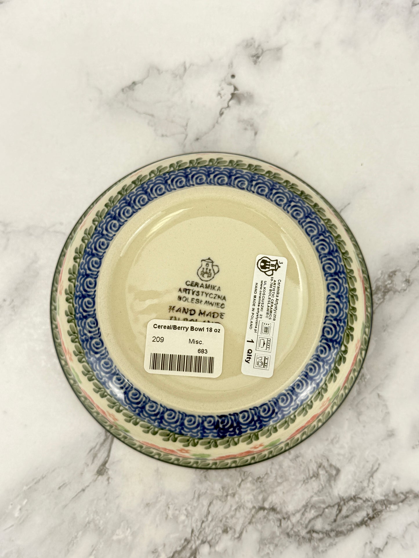 Cereal / Berry Bowl - Shape 209 - Pattern 3219