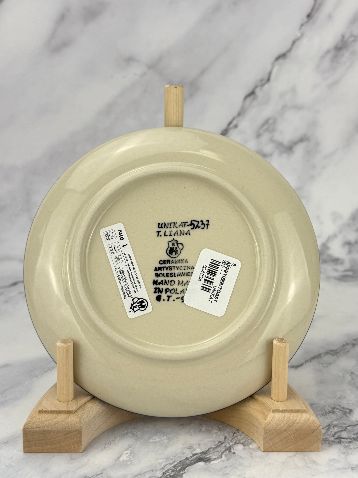6" Unikat Toast Plate - Shape 261 - Pattern U5237