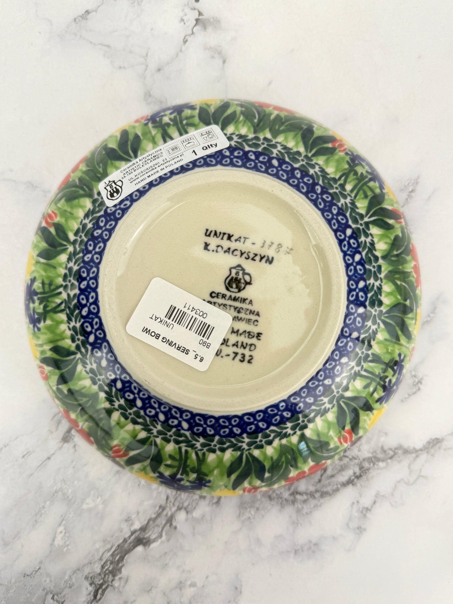 6.5" Unikat Serving Bowl - Shape B90 - Pattern U3787
