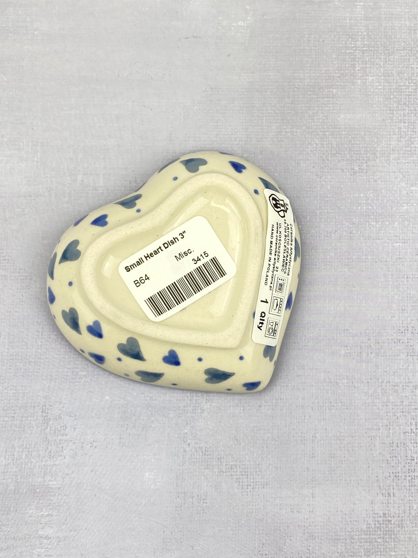 SALE Heart Dish - Shape B64 - Pattern 2875