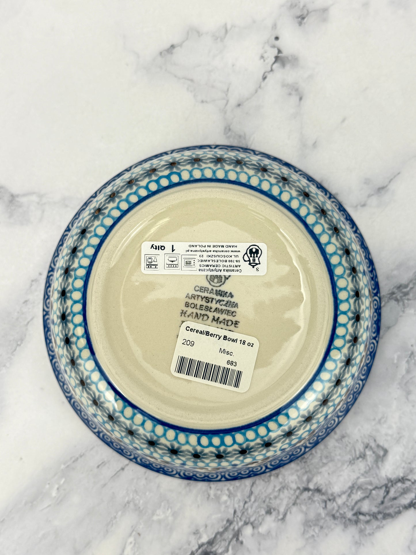Cereal / Berry Bowl - Shape 209 - Pattern 1026