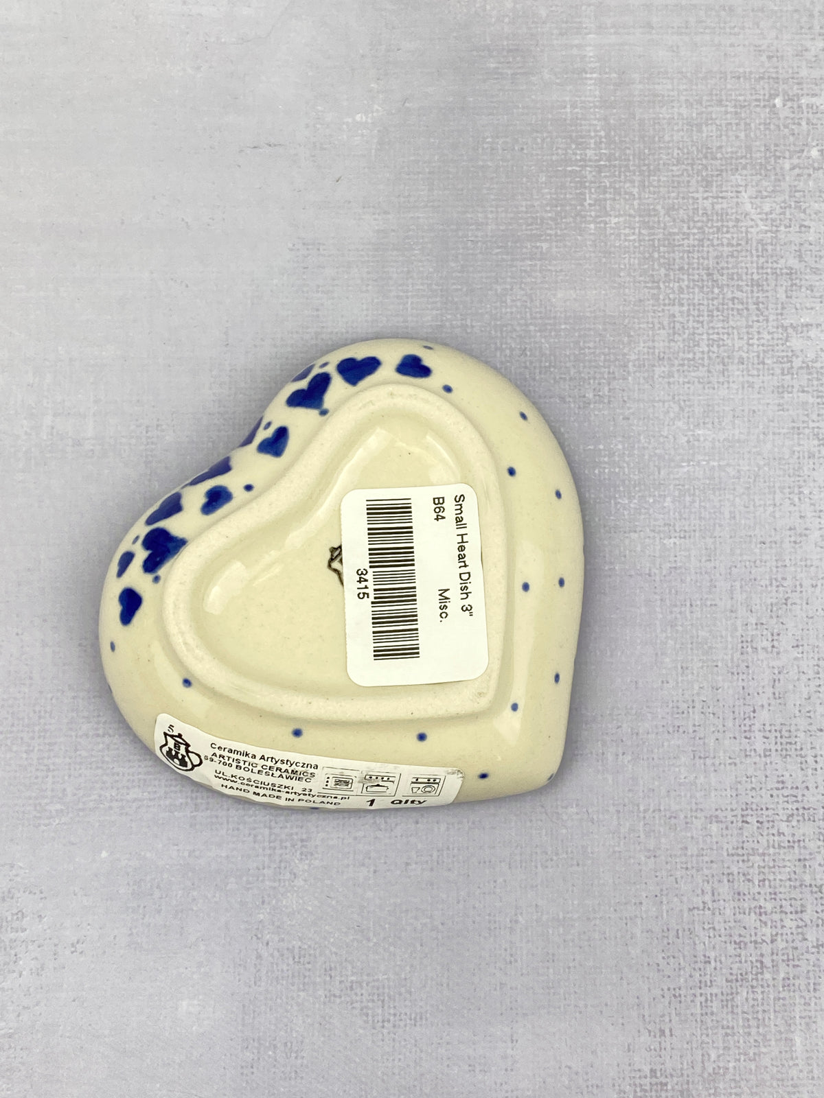 SALE Heart Dish - Shape B64 - Pattern 2876