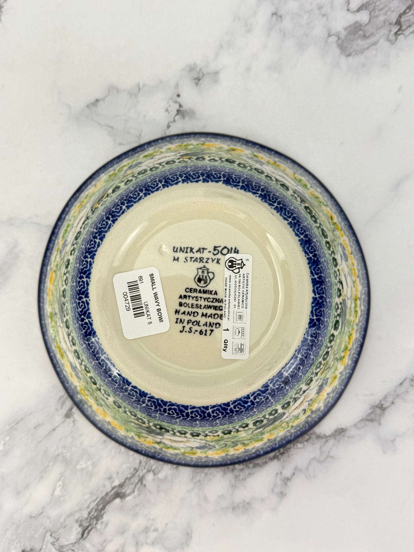 Small Wavy Unikat Bowl - Shape 691 - Pattern U5014
