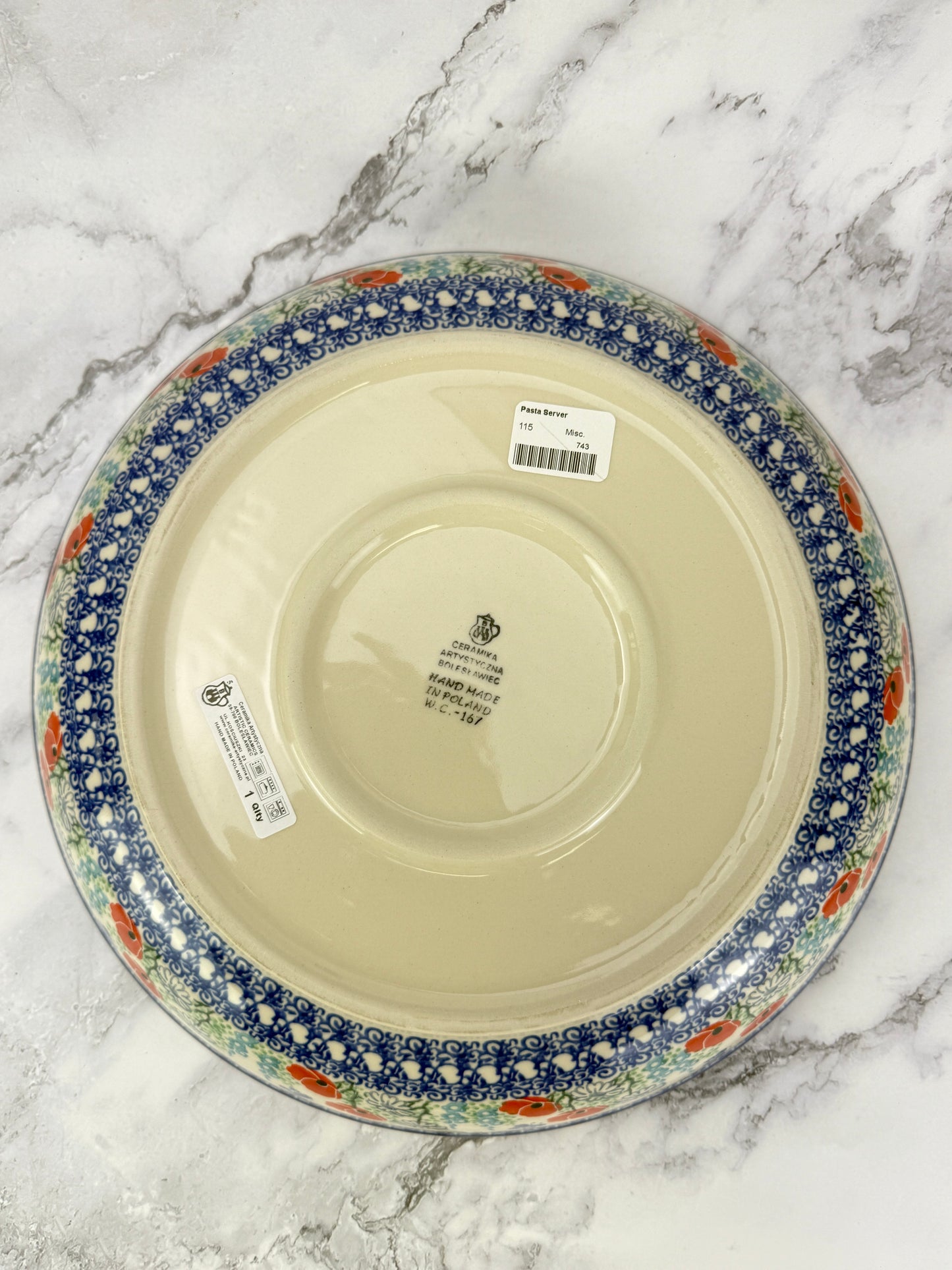 Pasta Server / Wide Shallow Bowl - Shape 115 - Pattern 2901