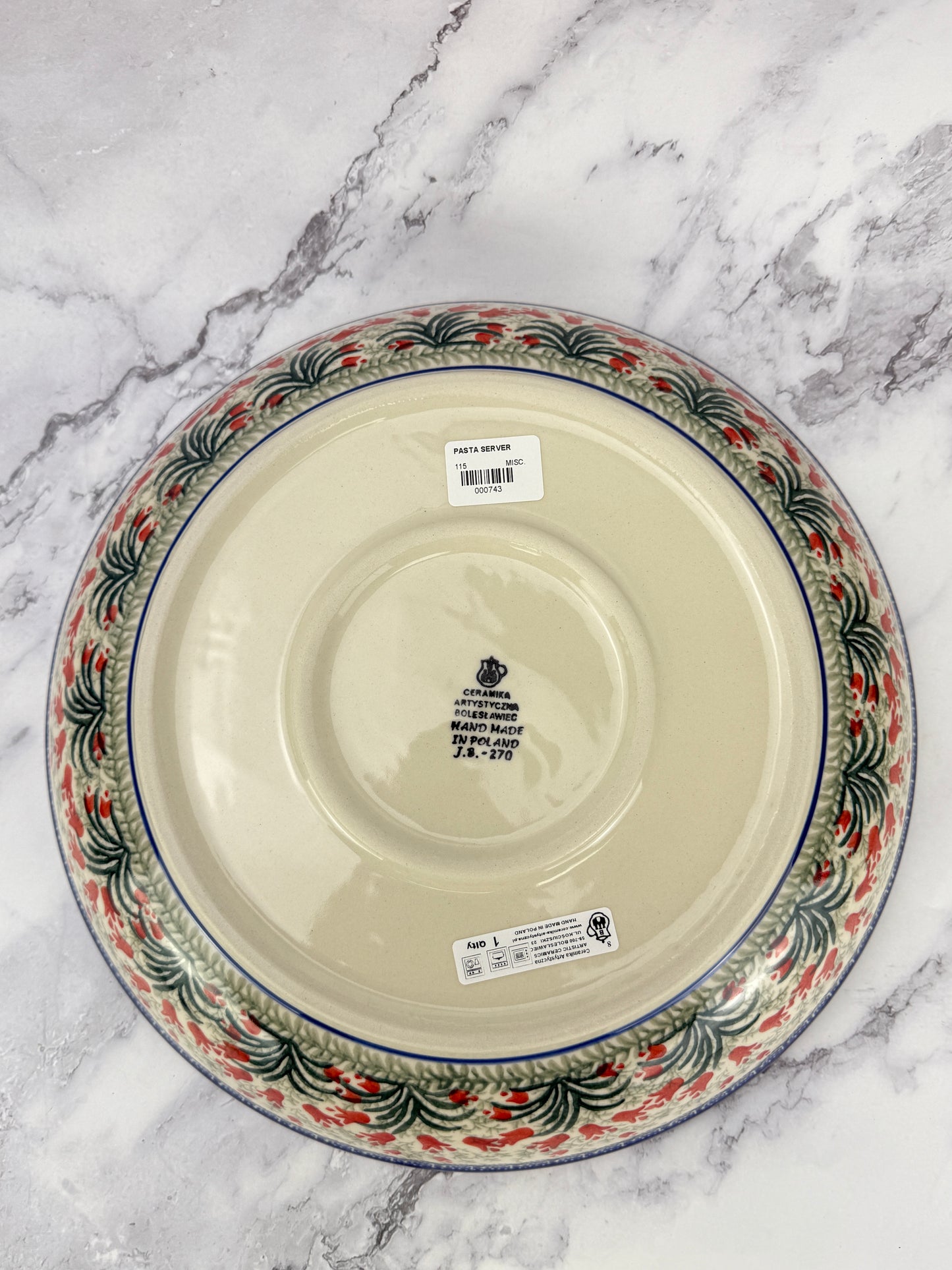 Pasta Server / Wide Shallow Bowl - Shape 115 - Pattern 1437