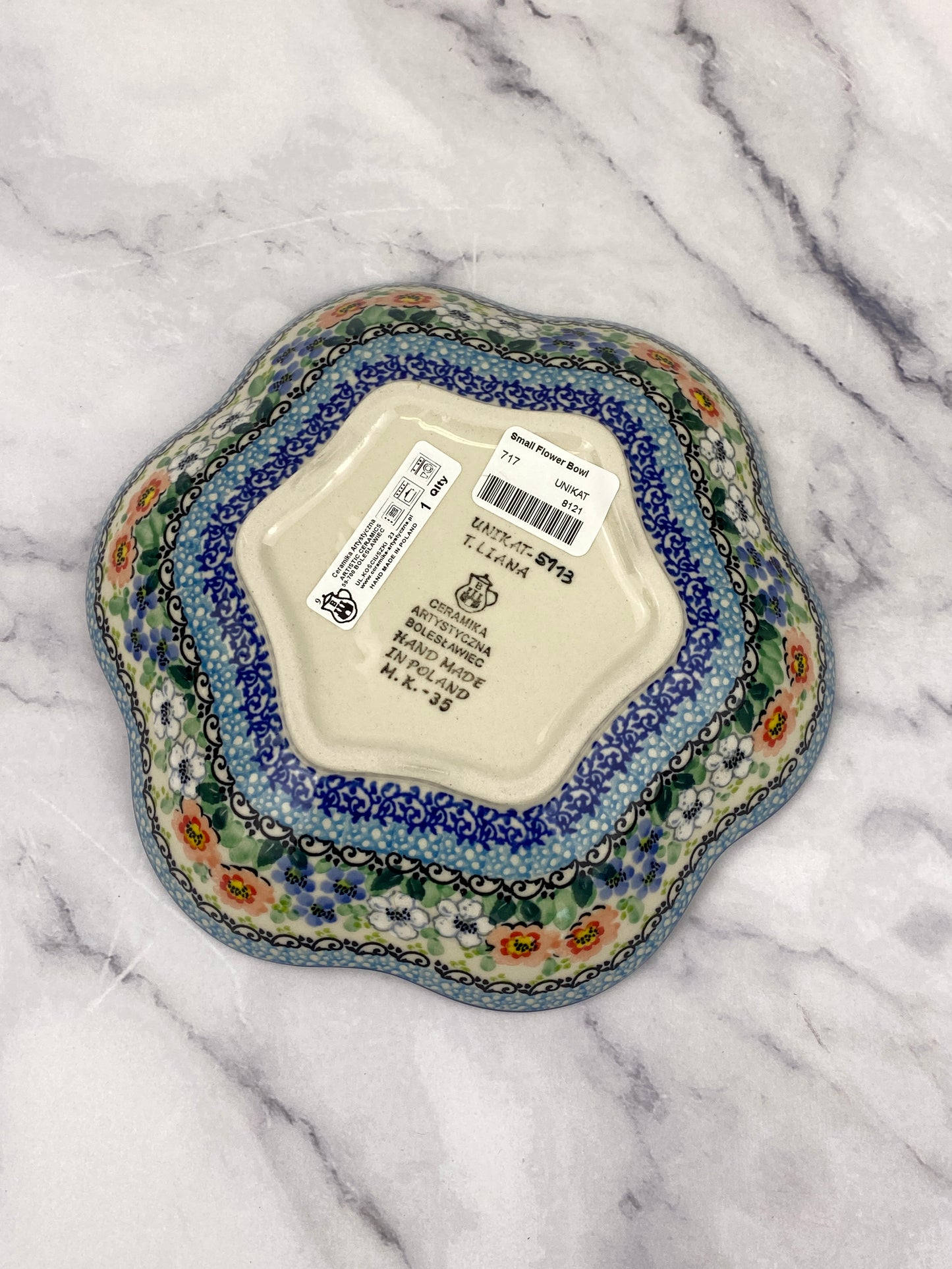 Small Unikat Flower Bowl - Shape 717 - Pattern U5113