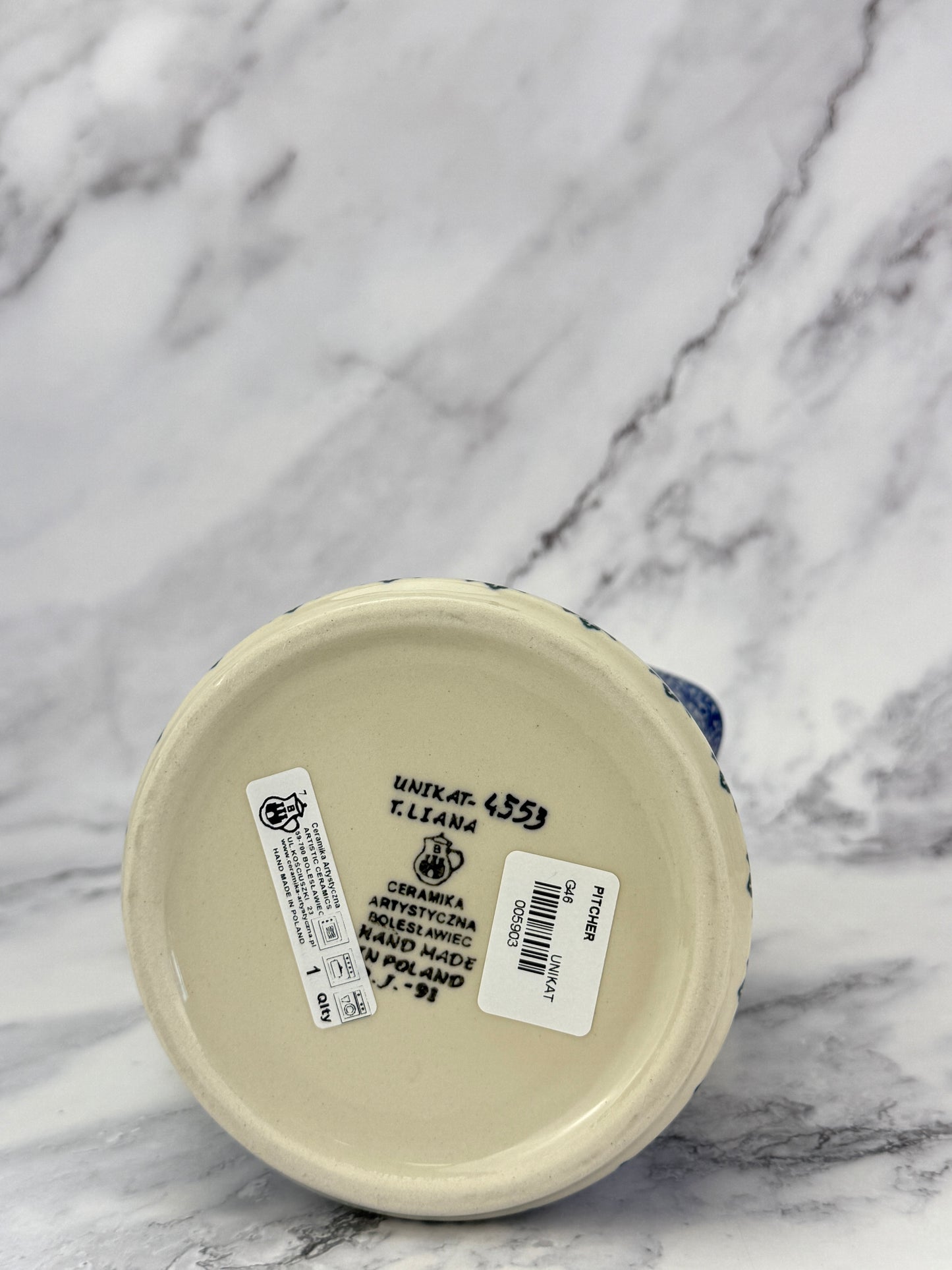 Tall Unikat Pitcher - Shape G46 - Pattern U4553