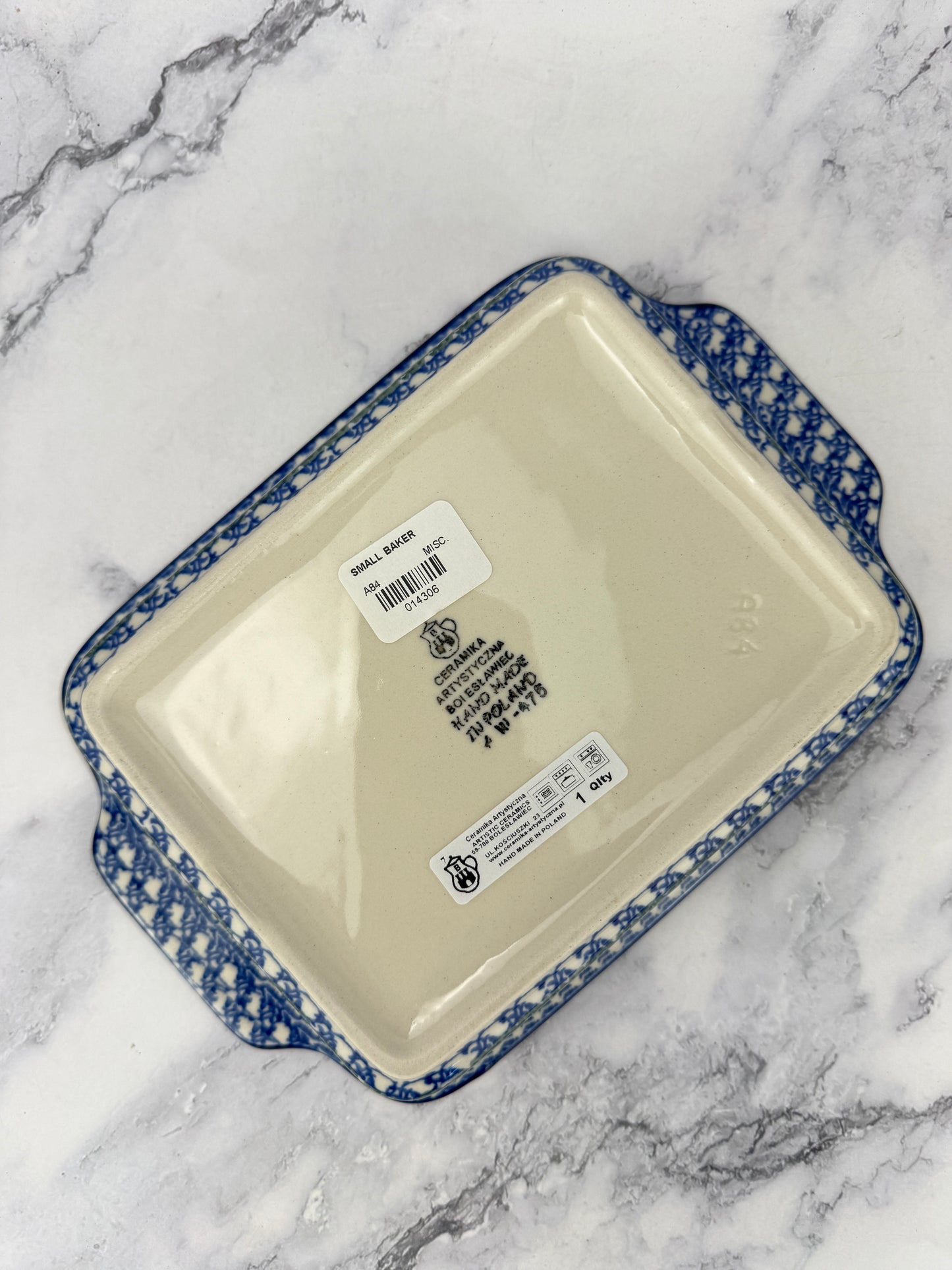 Rectangular Baker with Handles - Shape A84 - Pattern 2903