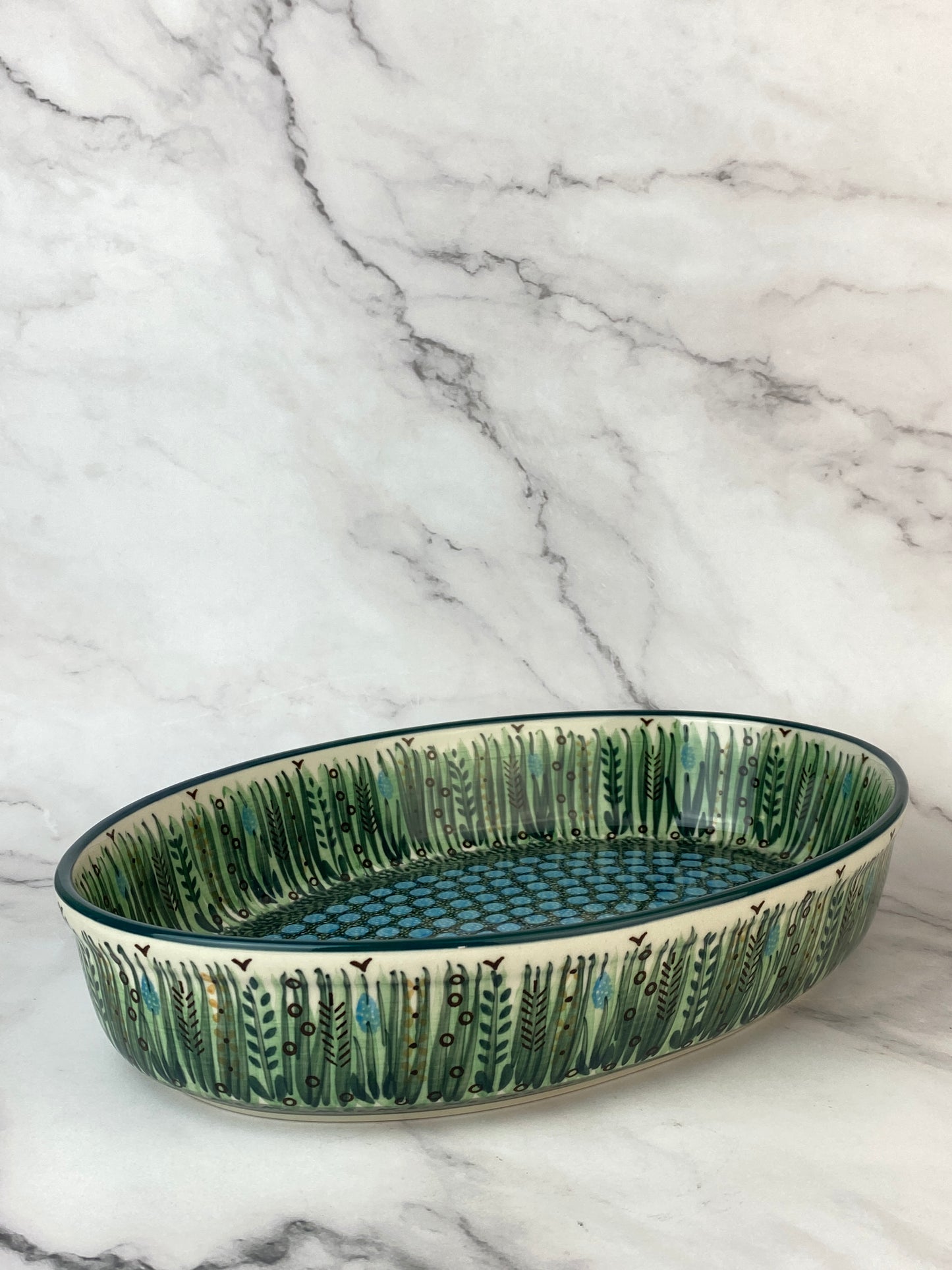 Large Unikat Covered Roaster - Shape A18 - Pattern U803