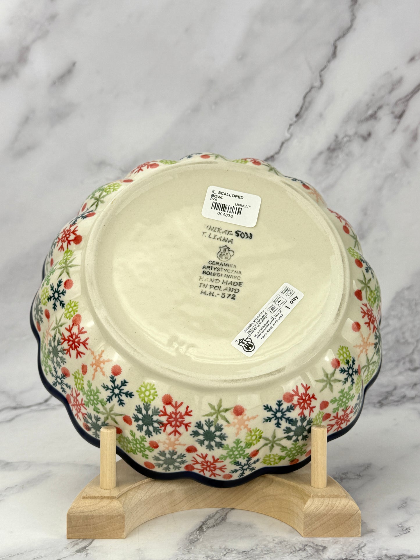 Unikat Scalloped Bowl - Shape 974 - Pattern U5038