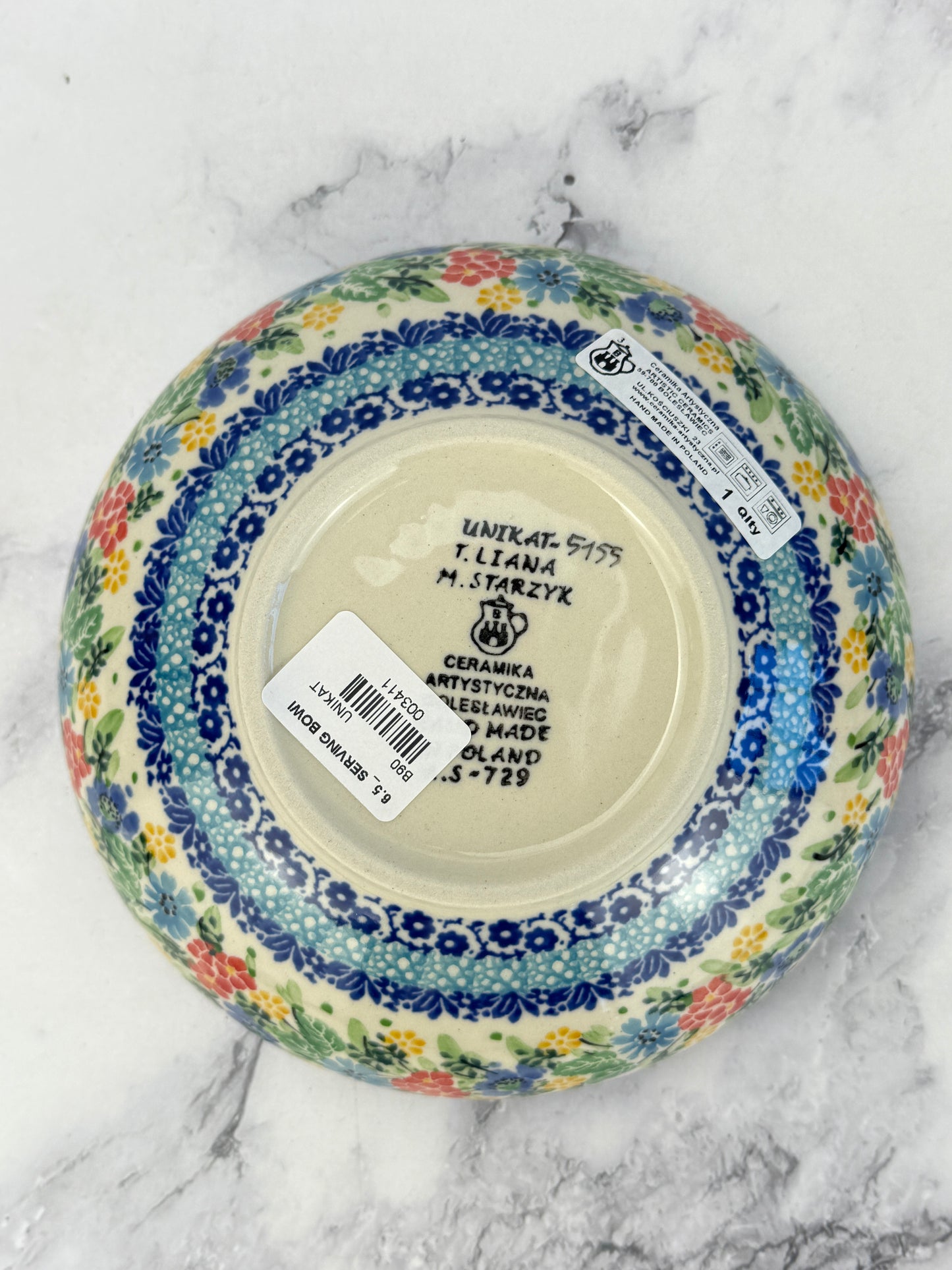 6.5" Unikat Serving Bowl - Shape B90 - Pattern U5155