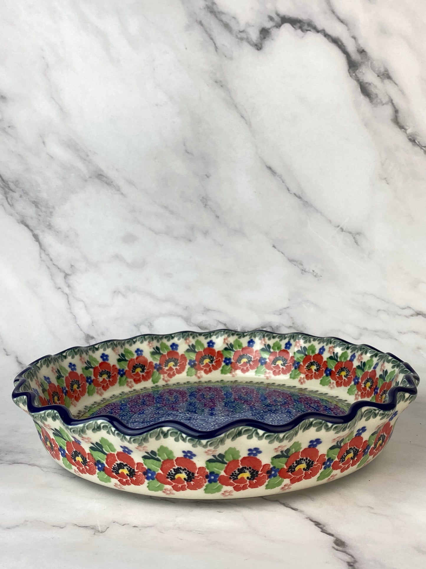 Ruffled Pie Plate / Round Baker - Shape 636 - Pattern 3219