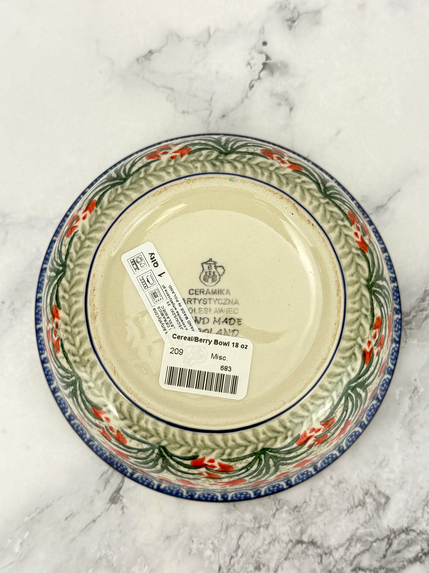 Cereal / Berry Bowl - Shape 209 - Pattern 1437