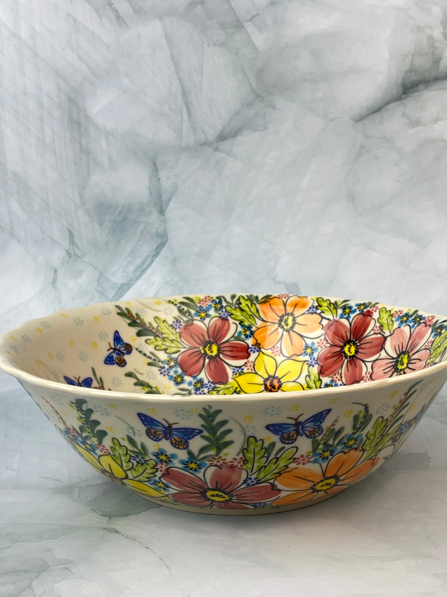 Vena Unikat Large Ruffled Bowl - Shape V204 - Pattern A542