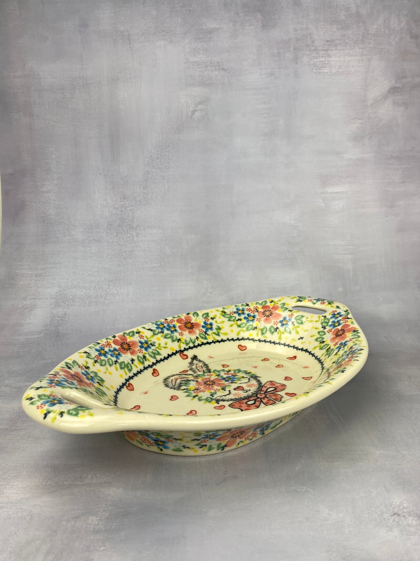 Vena Unikat Bowl With Handles - Shape V110 - Pink Bunny