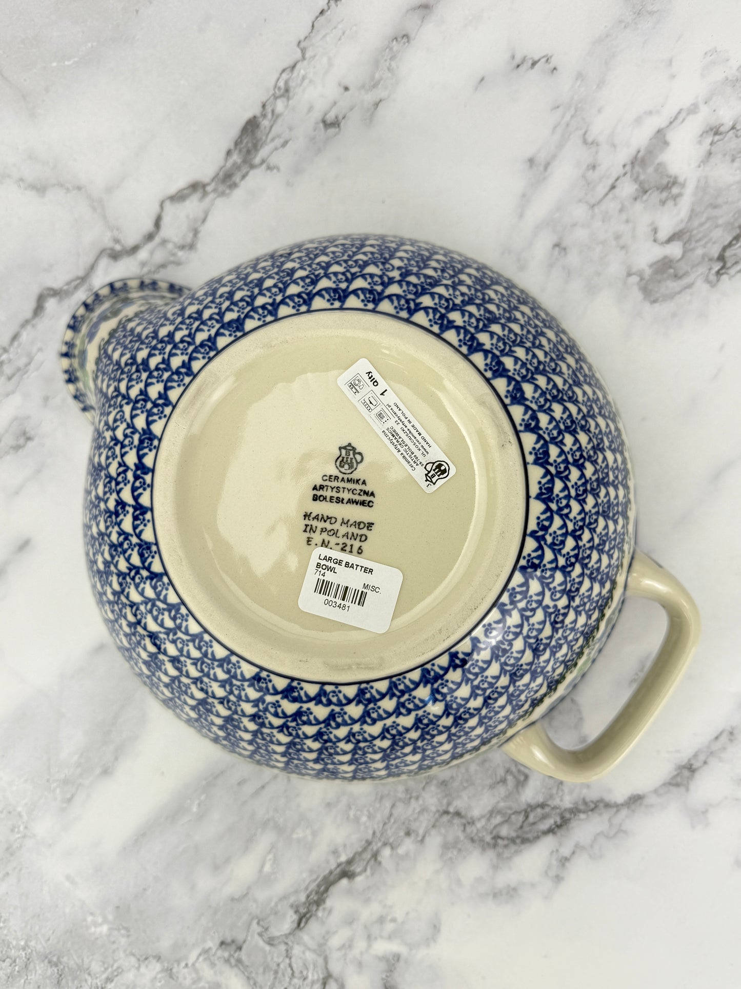 XL Batter Bowl - Shape 714 - Pattern 1416