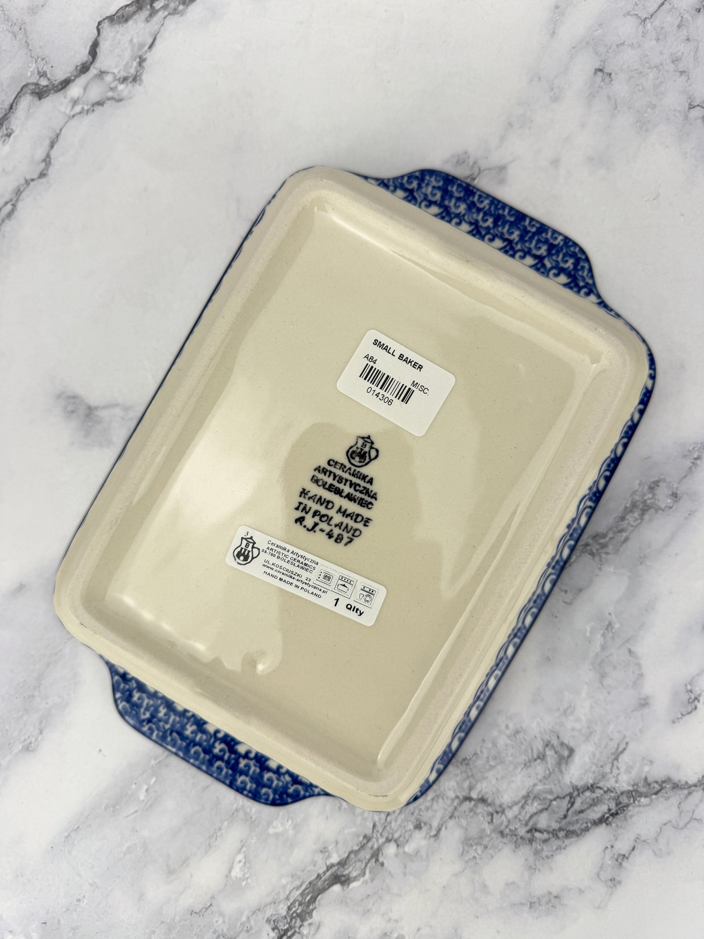Rectangular Baker with Handles - Shape A84 - Pattern 2751