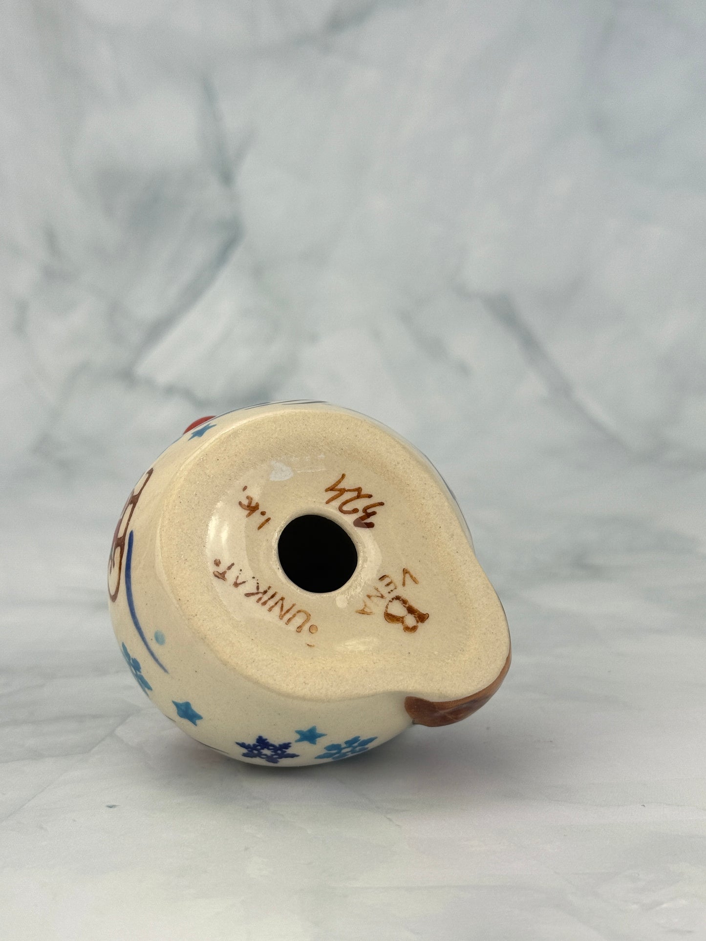 Vena Chubby Santa Ornament - Shape V658 - Winter Cottage