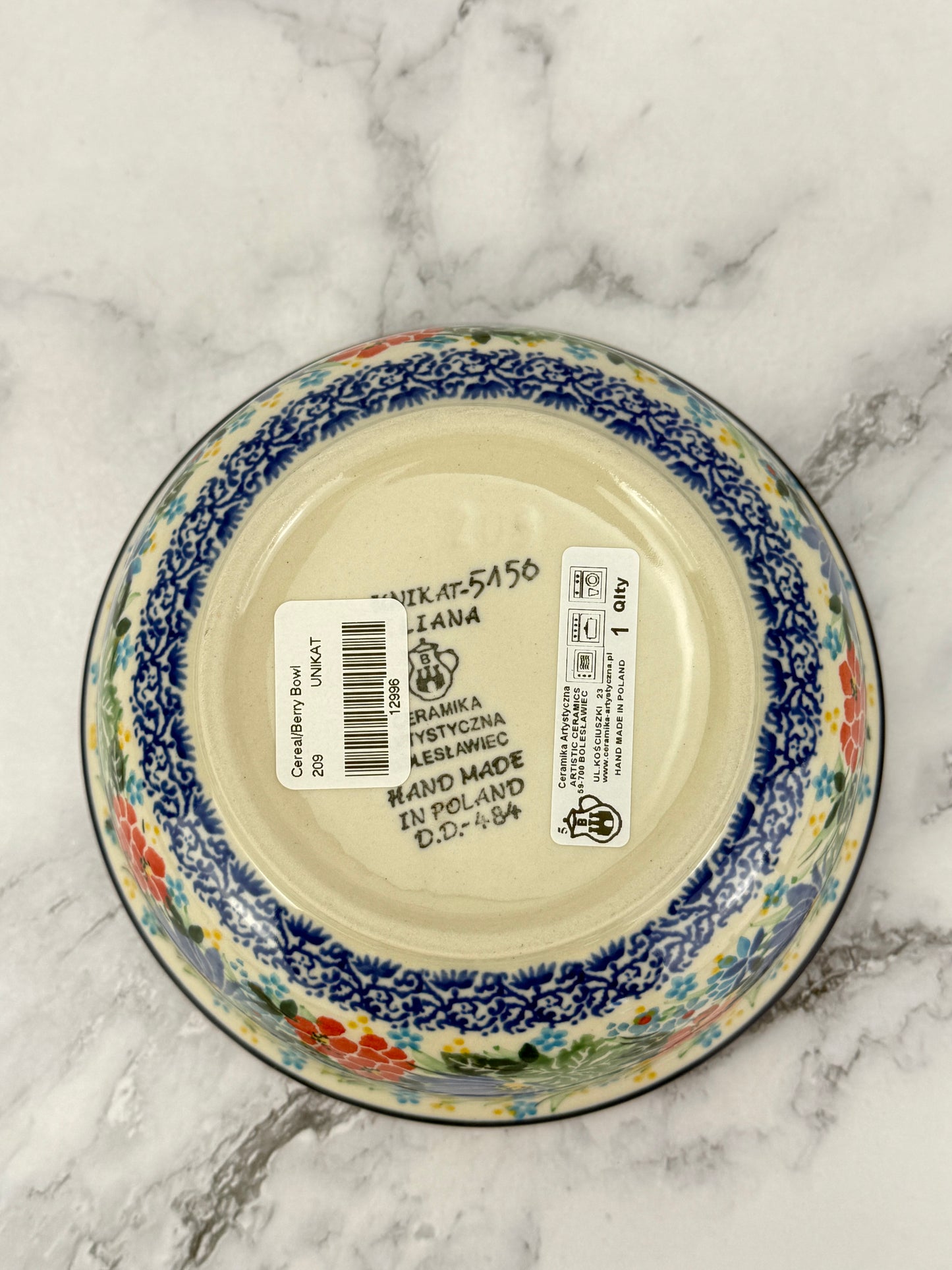 Unikat Cereal Bowl - Shape 209 - Pattern U5156