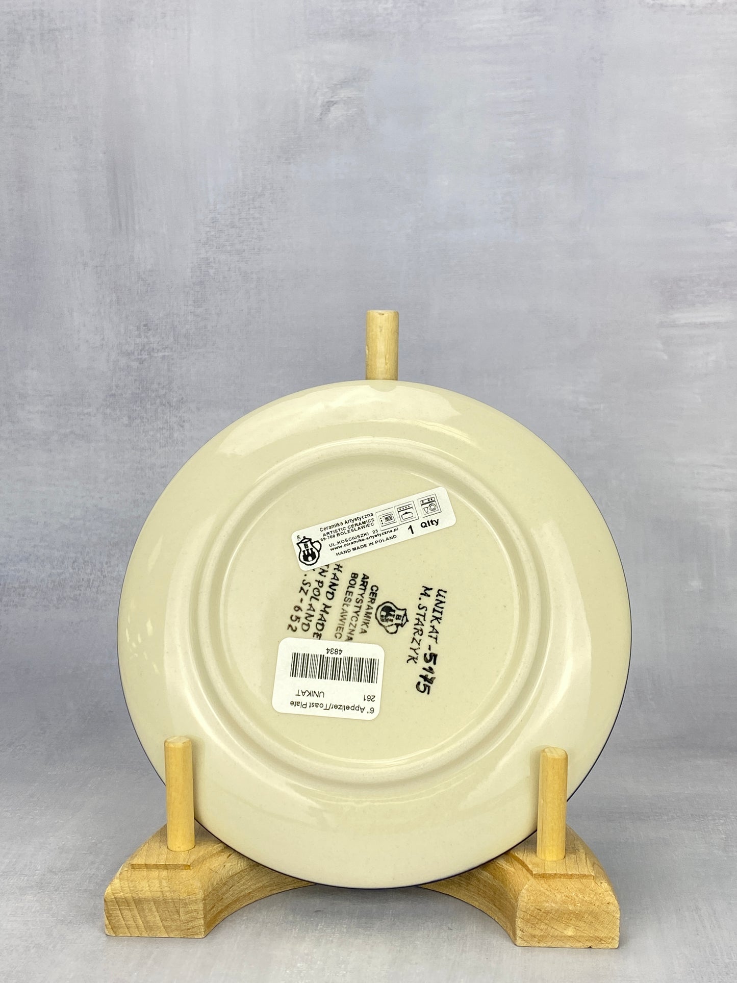 6" Unikat Toast Plate - Shape 261 - Pattern U5175