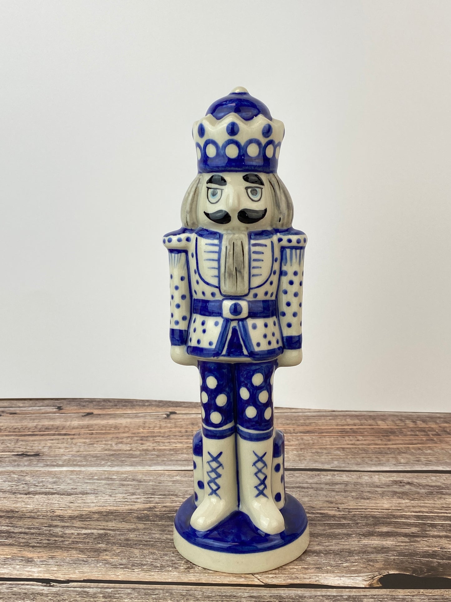 HOLIDAY SPECIAL Vena Nutcracker Figurine - Shape V618 - Polish Pottery Blues