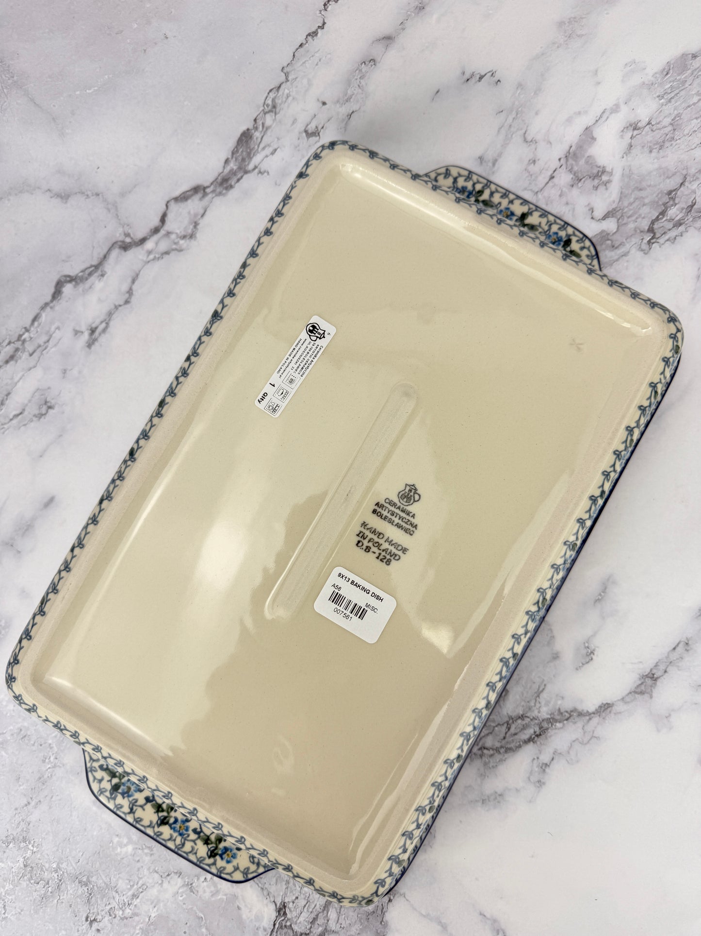 Large Rectangular Baker with Handles - Shape A56 - Pattern 2089