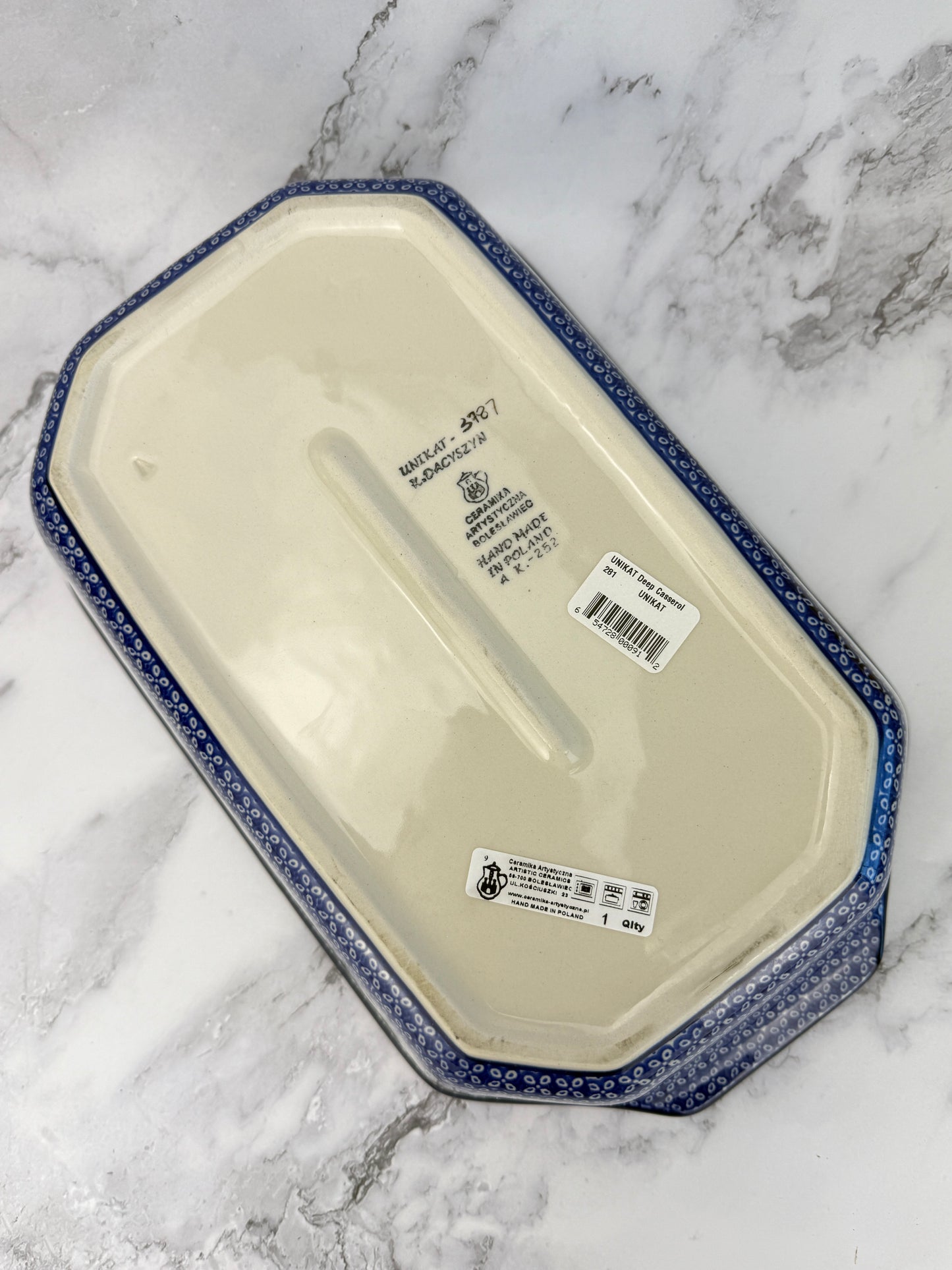 Deep Rectangular Baker - Shape 281 - Pattern U3787