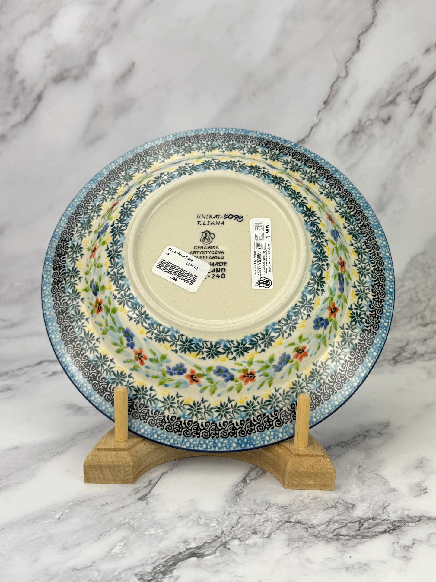 Unikat Soup / Pasta Plate - Shape 14 - Pattern U5098