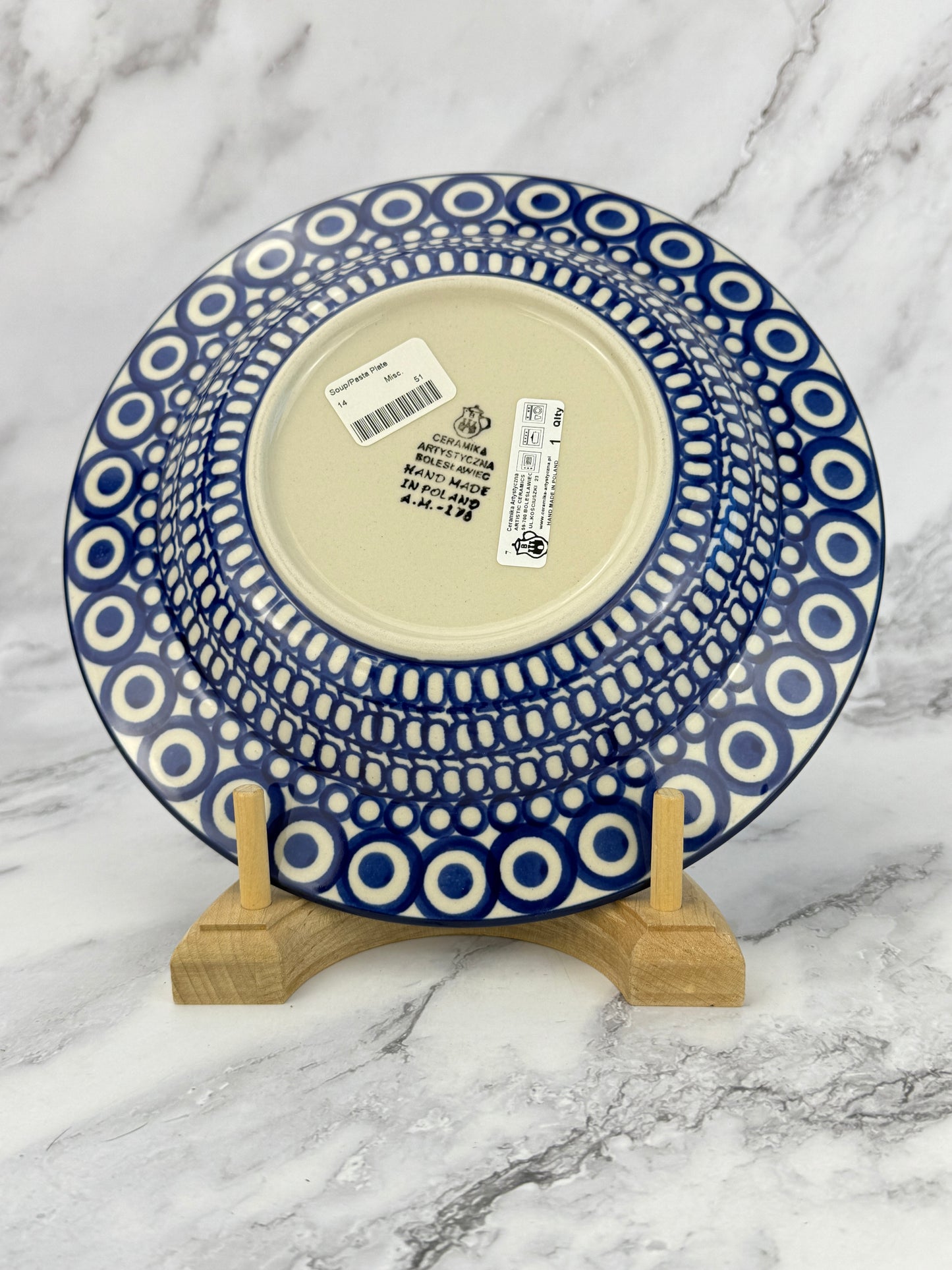 SALE Soup / Pasta Plate - Shape 14 - Pattern 13