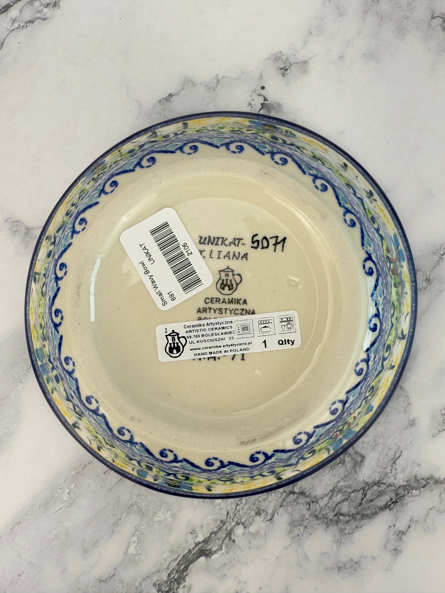 Small Wavy Unikat Bowl - Shape 691 - Pattern U5071