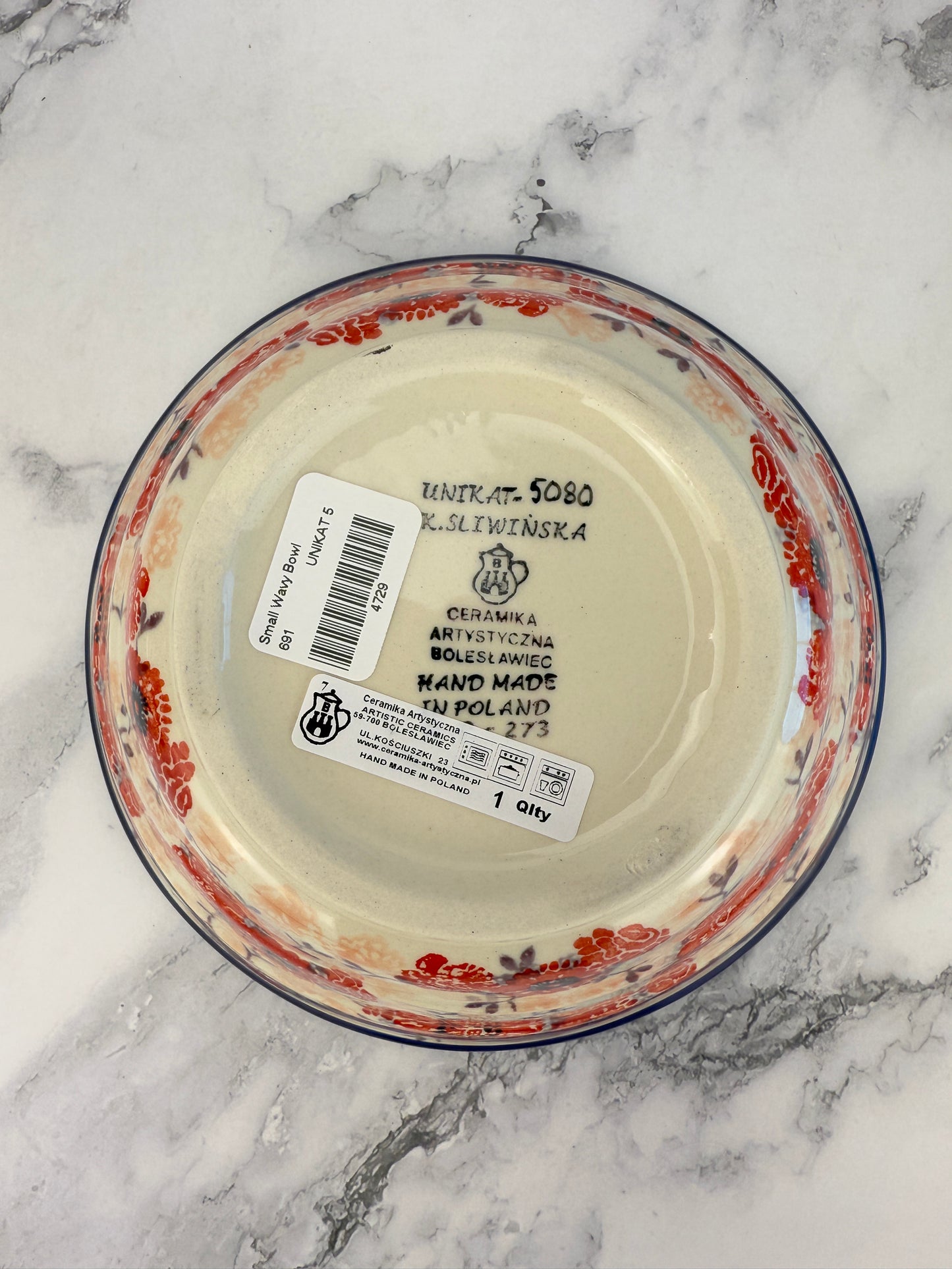 SALE Small Wavy Unikat Bowl - Shape 691 - Pattern U5080
