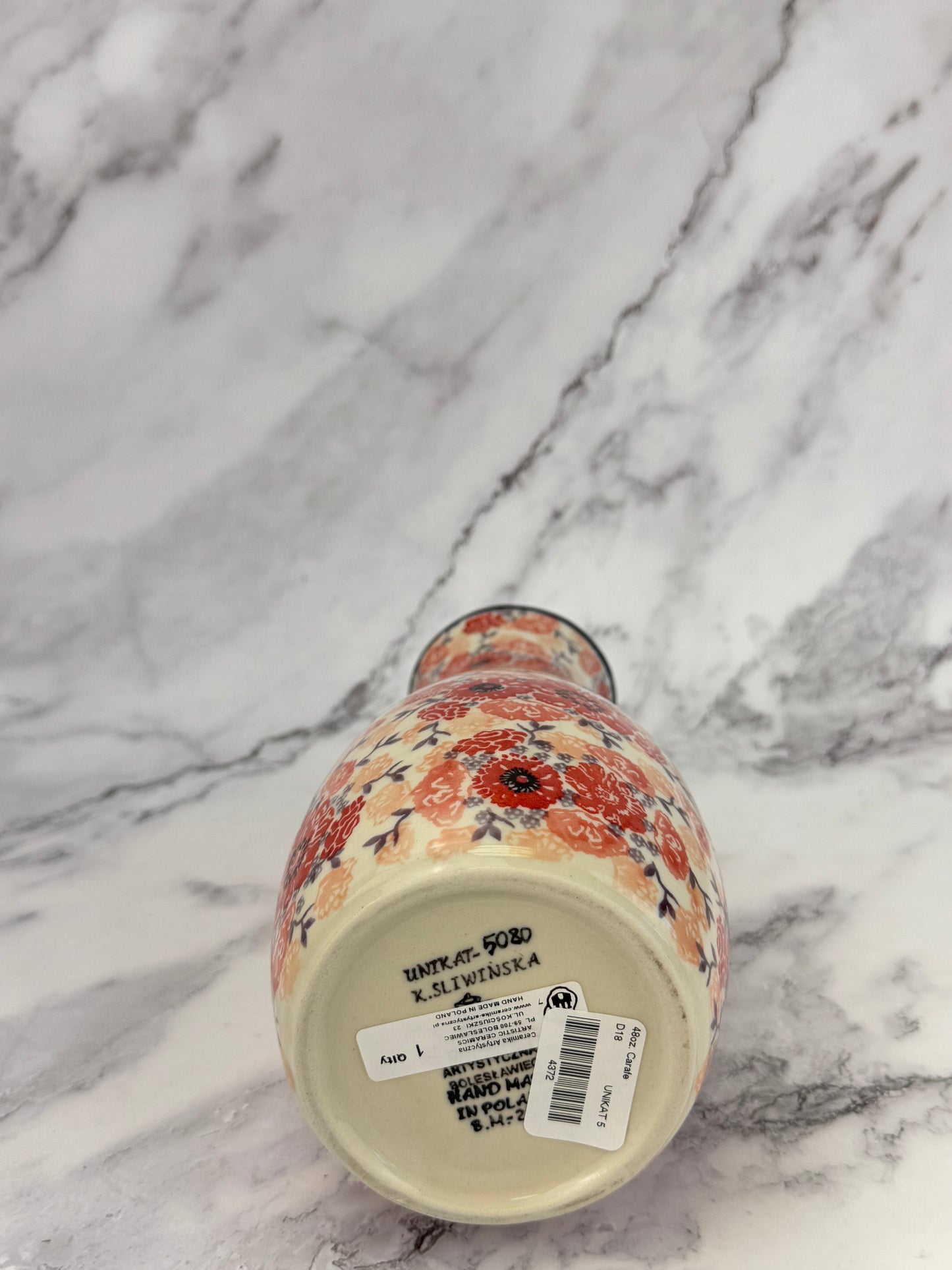 SALE Tall Unikat Carafe - Shape D18 - Pattern U5080