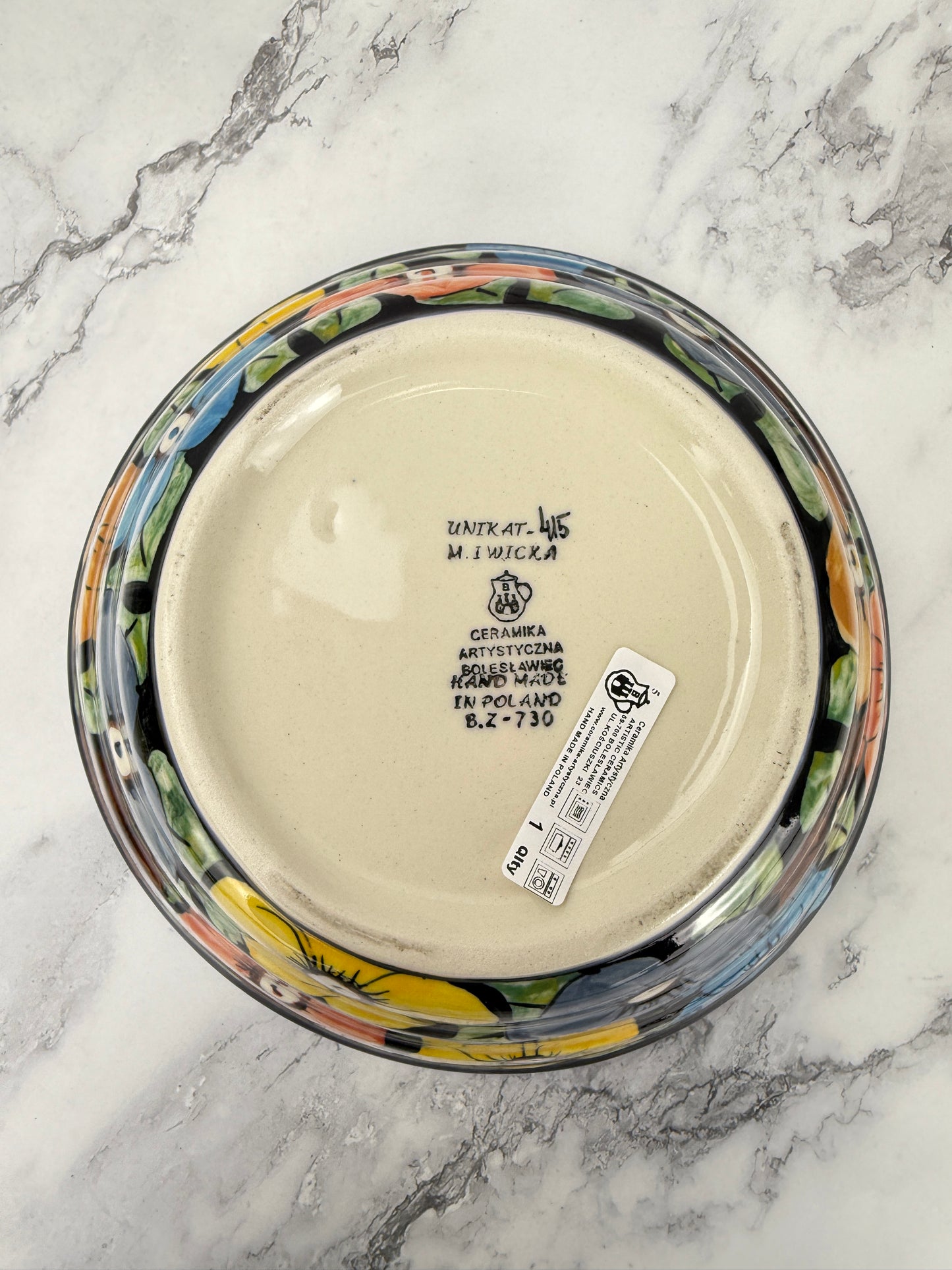 Large Wavy Unikat Serving Bowl - Shape 692 - Pattern U415