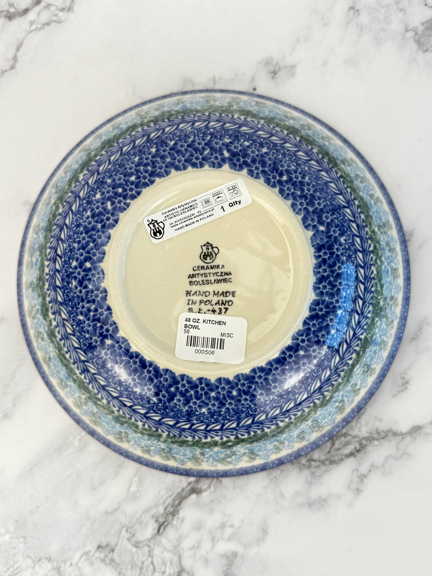 9" Medium Kitchen Bowl - Shape 56 - Pattern 3279