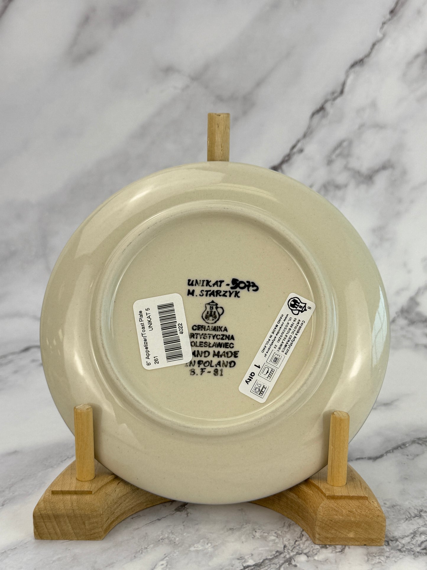 6" Unikat Toast Plate - Shape 261 - Pattern U5073