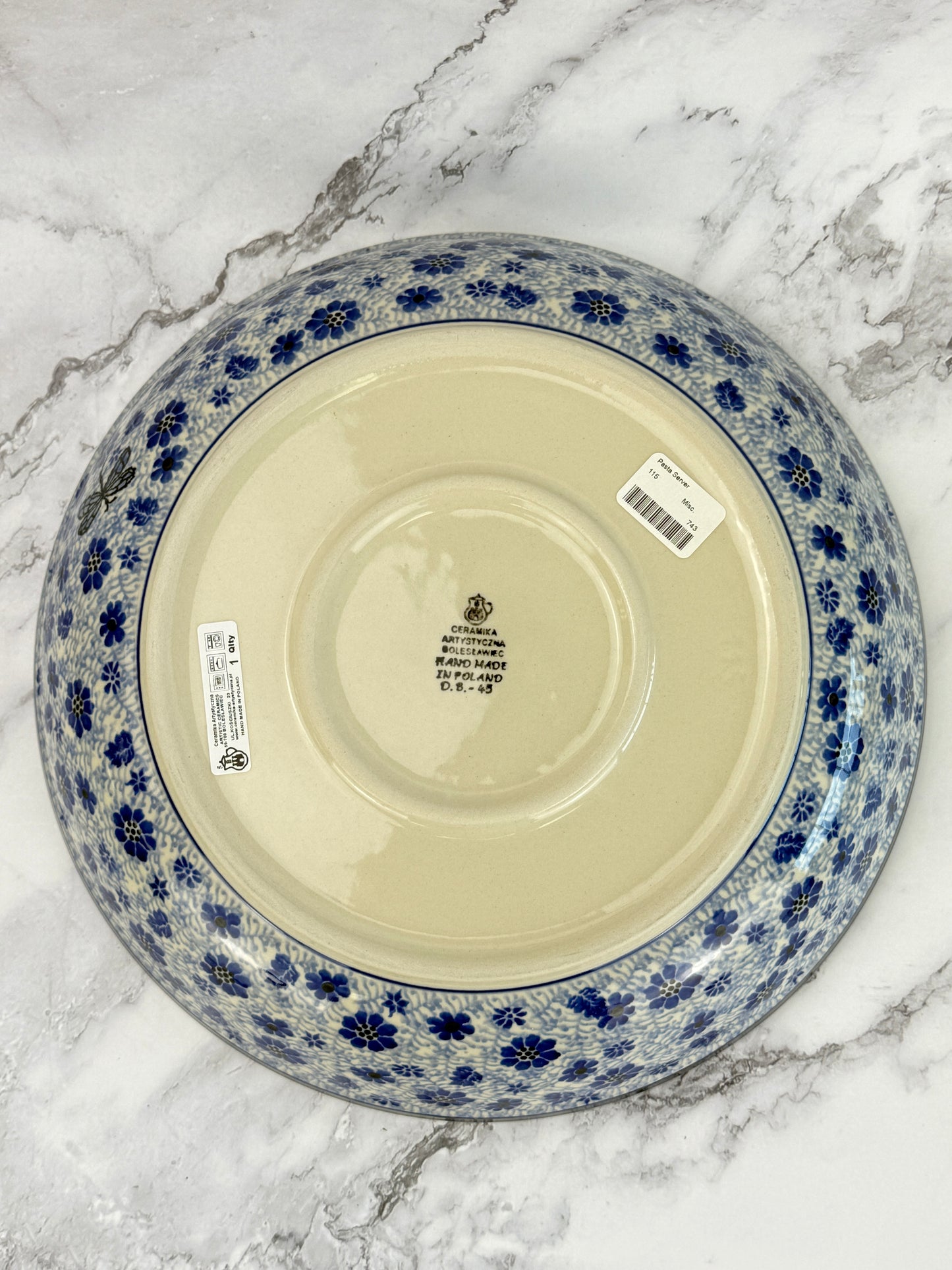 Pasta Server / Wide Shallow Bowl - Shape 115 - Pattern 1443