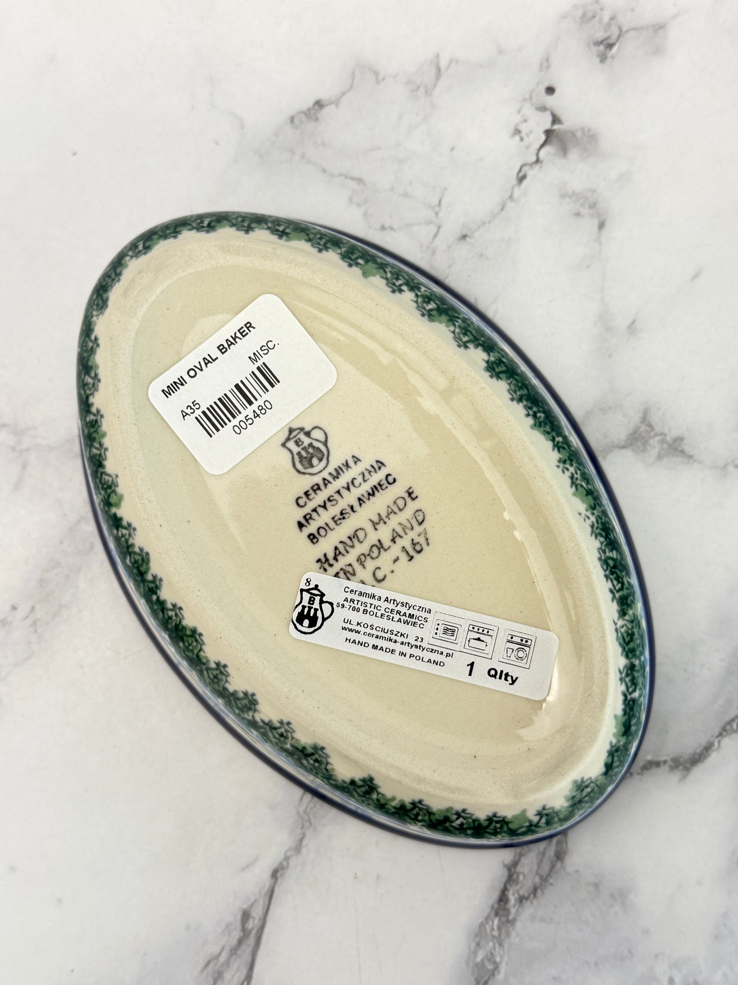 Mini Oval Baker - Shape A35 - Pattern 3279