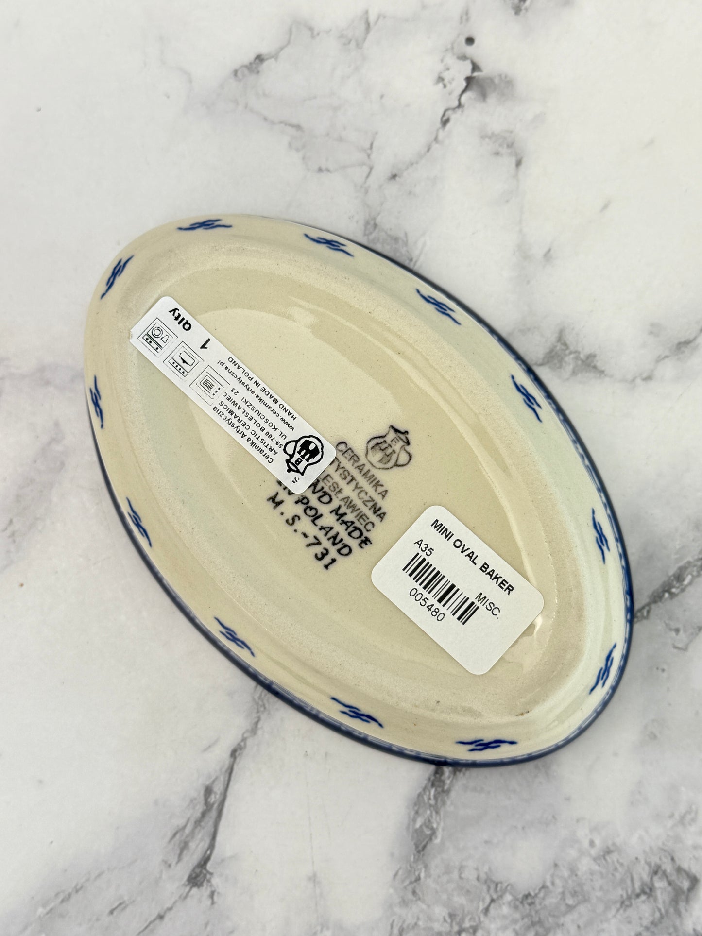 Mini Oval Baker - Shape A35 - Pattern 2932