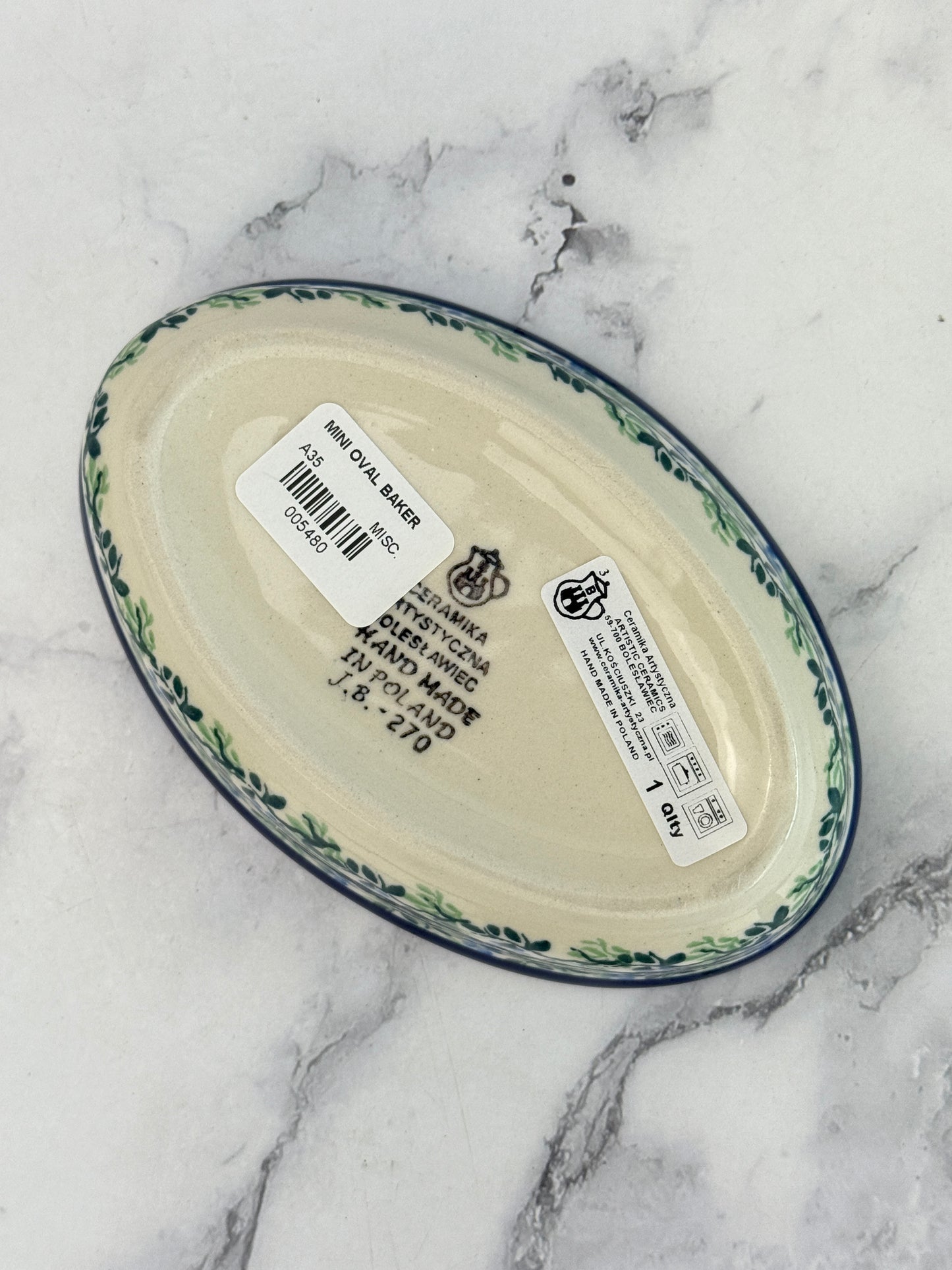 Mini Oval Baker - Shape A35 - Pattern 2349