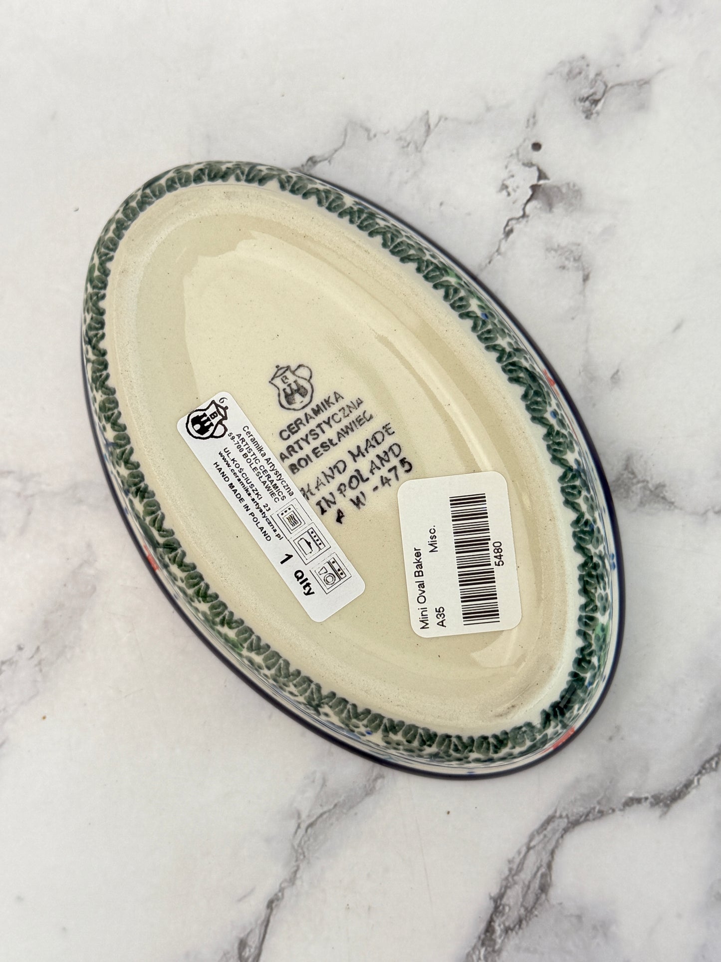 Mini Oval Baker - Shape A35 - Pattern 2093