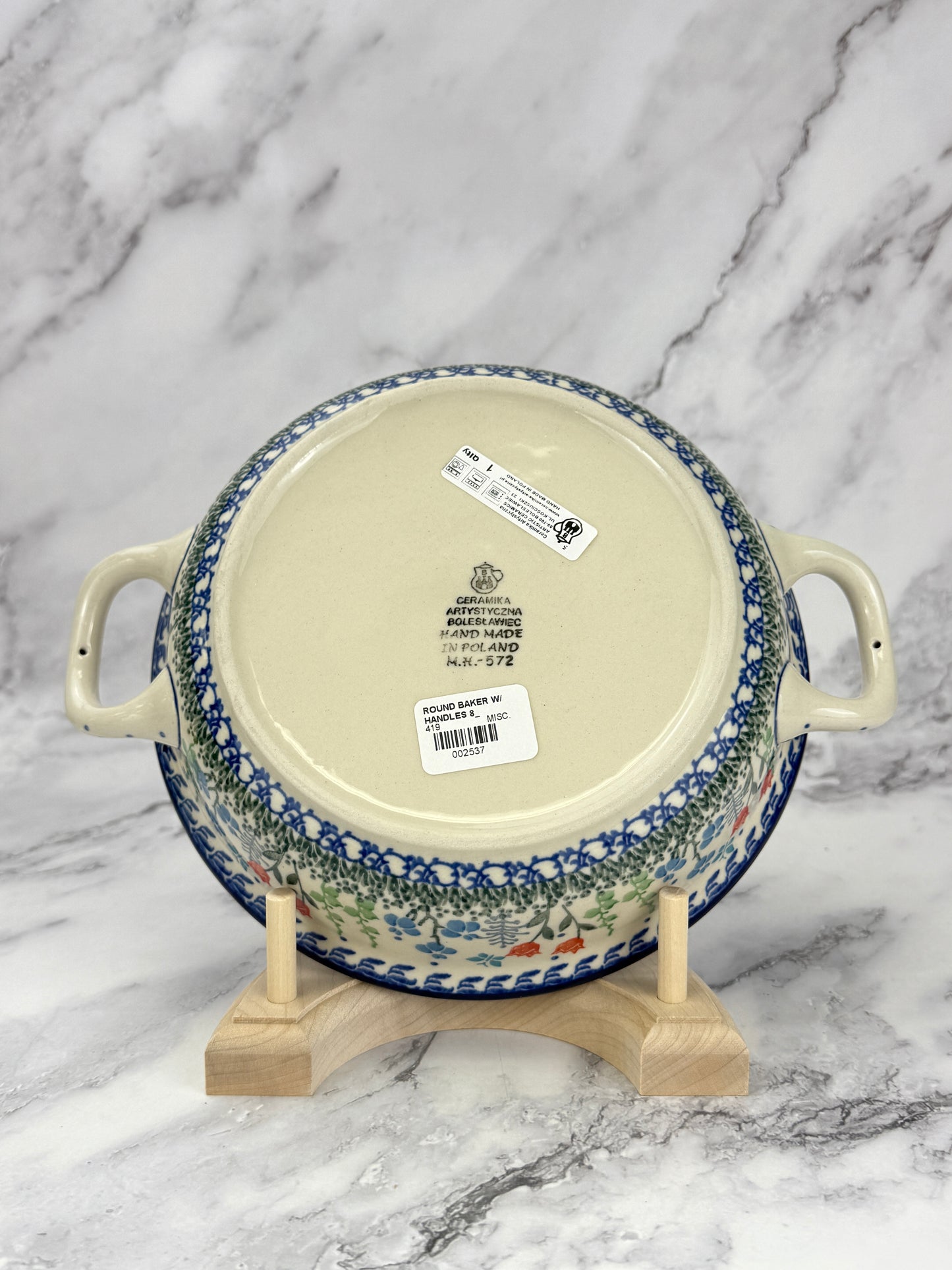 8" Round Baker With Handles - Shape 419 - Pattern 2903