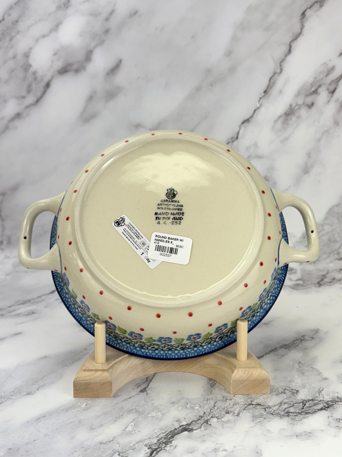 8" Round Baker With Handles - Shape 419 - Pattern 2739