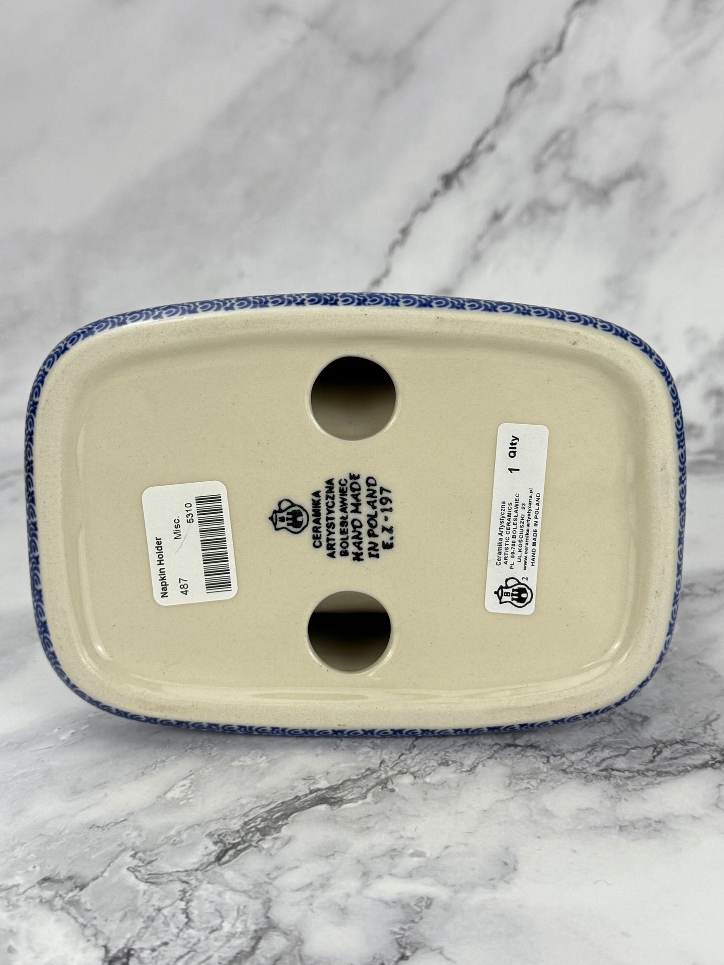 Napkin Holder - Shape 487 - Pattern 3218