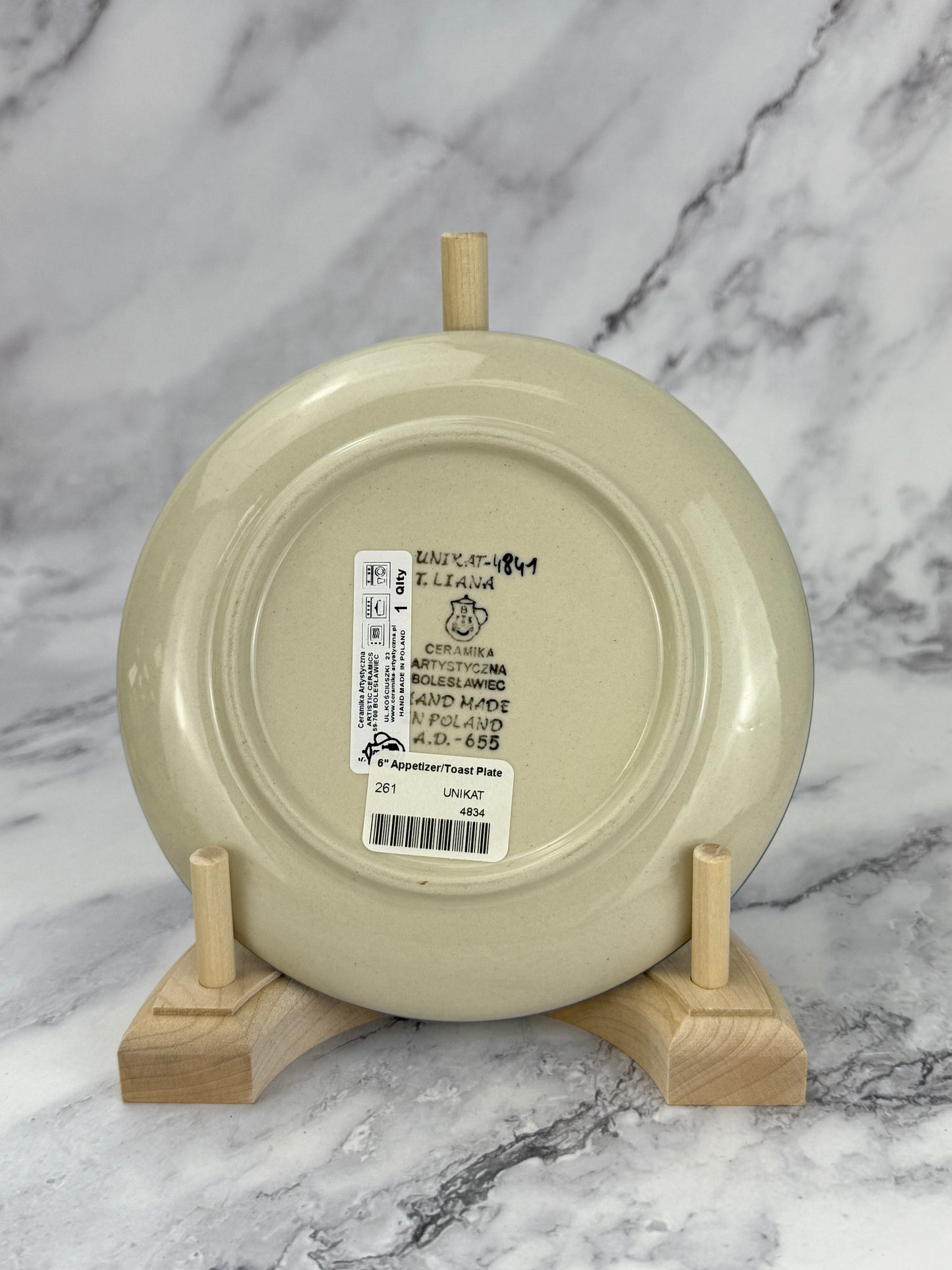 6" Unikat Toast Plate - Shape 261 - Pattern U4841