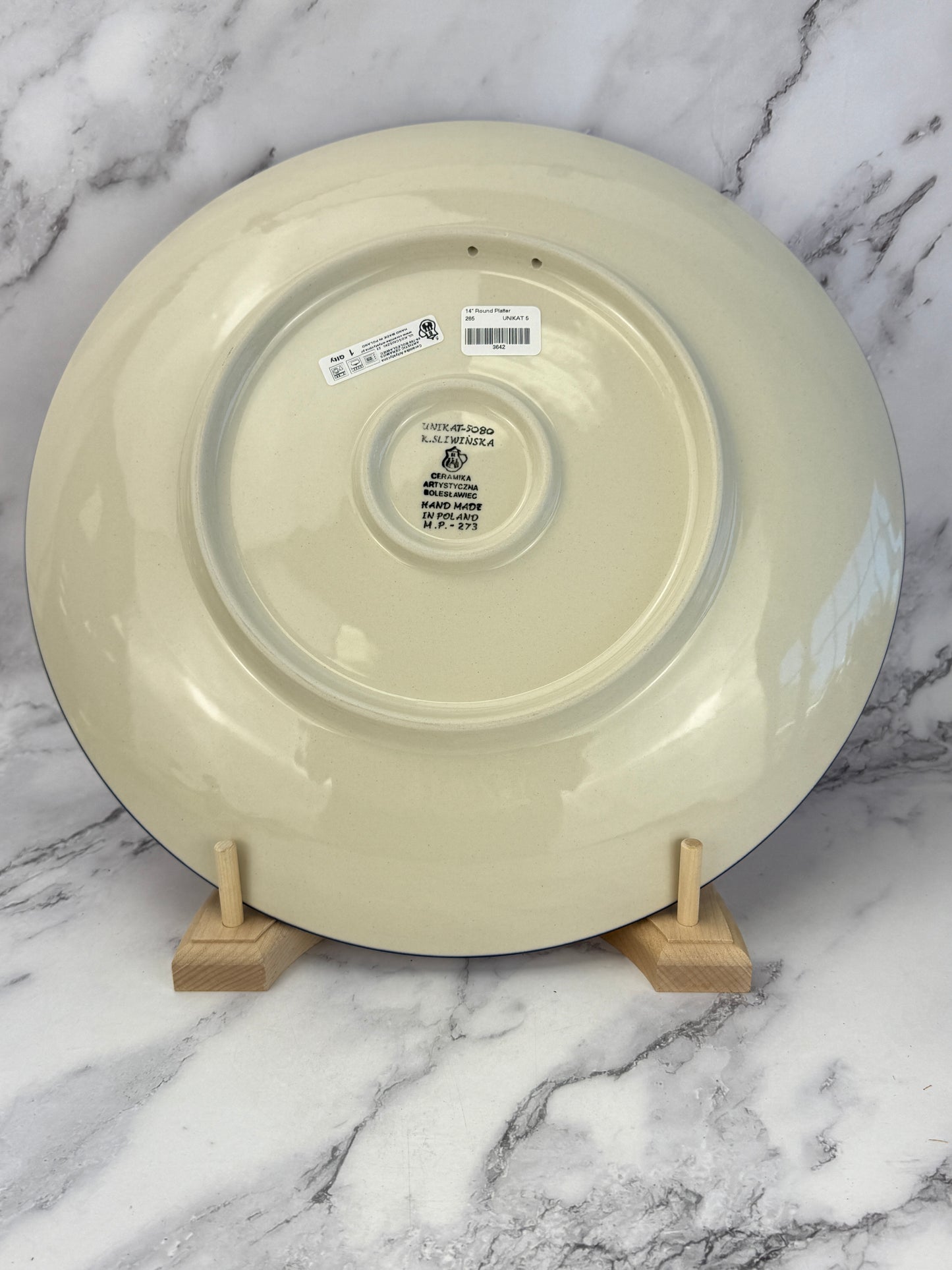 SALE 14" Round Unikat Platter - Shape 265 - Pattern U5080