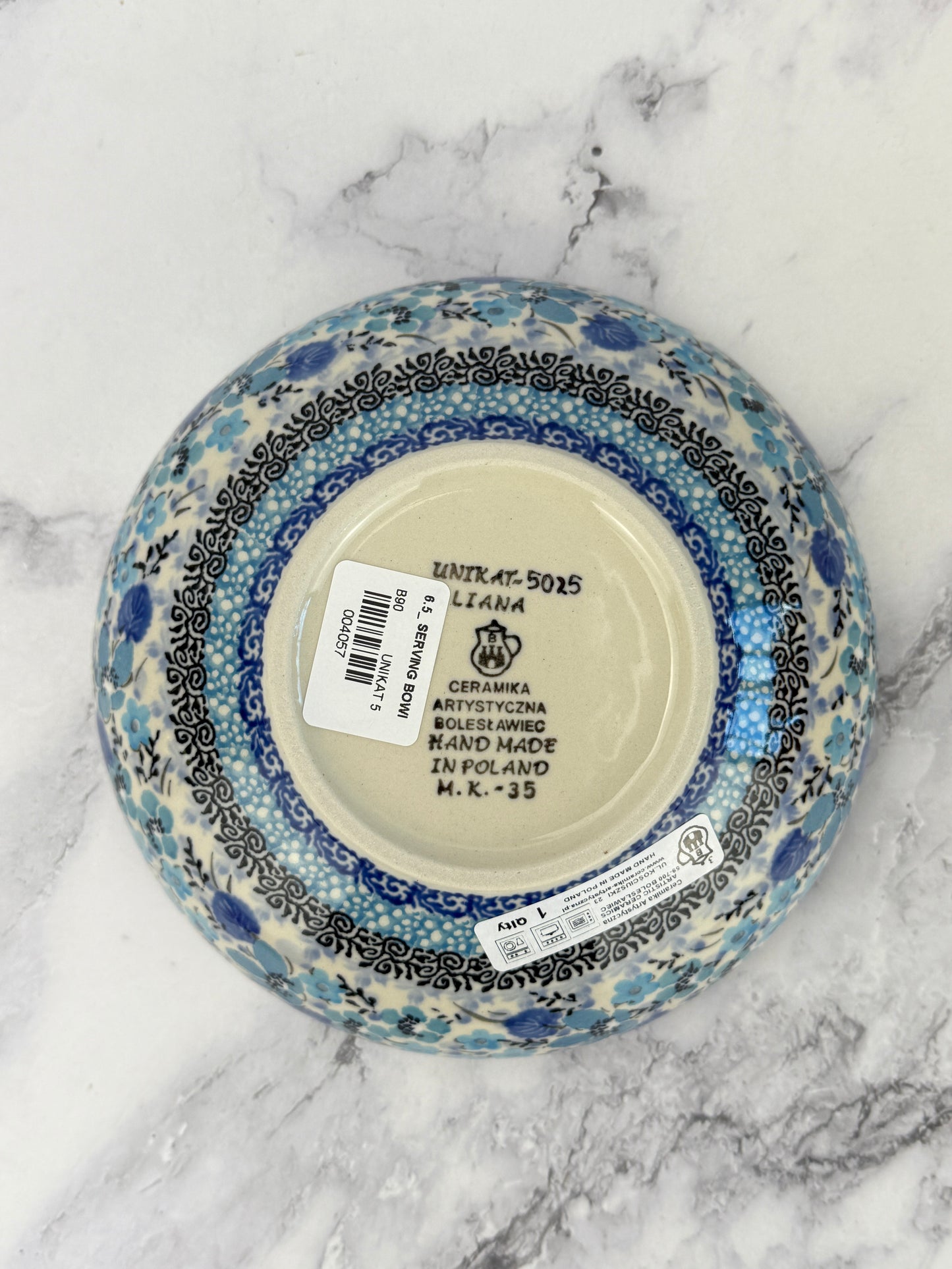 6.5" Unikat Serving Bowl - Shape B90 - Pattern U5025